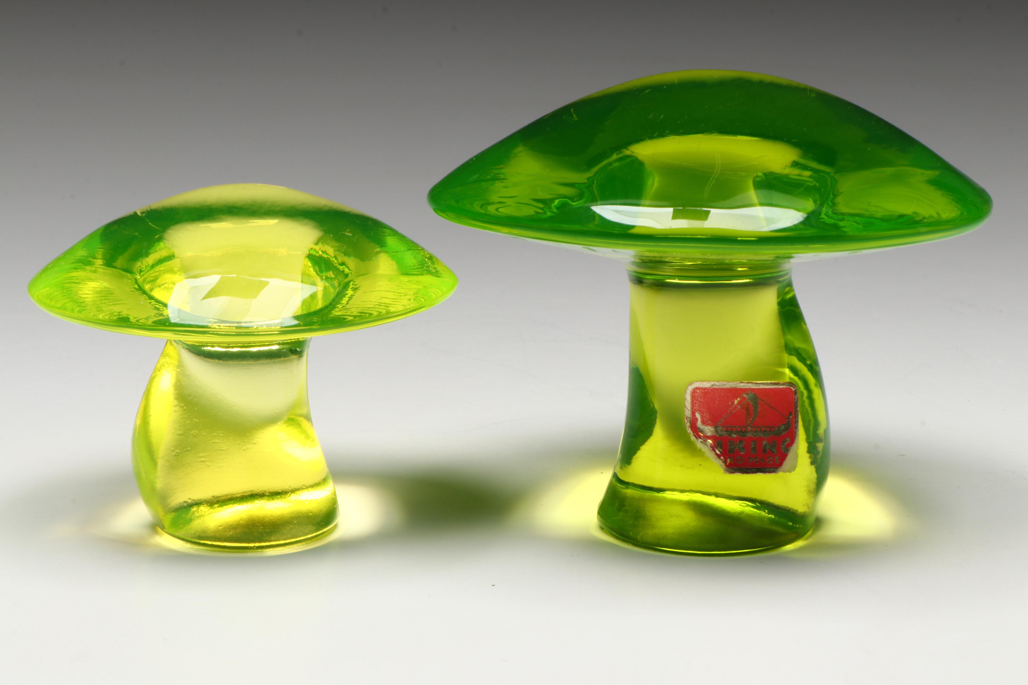 French Charles X Opaline Vase with Applied Coiled Snake and Vaseline Mushrooms