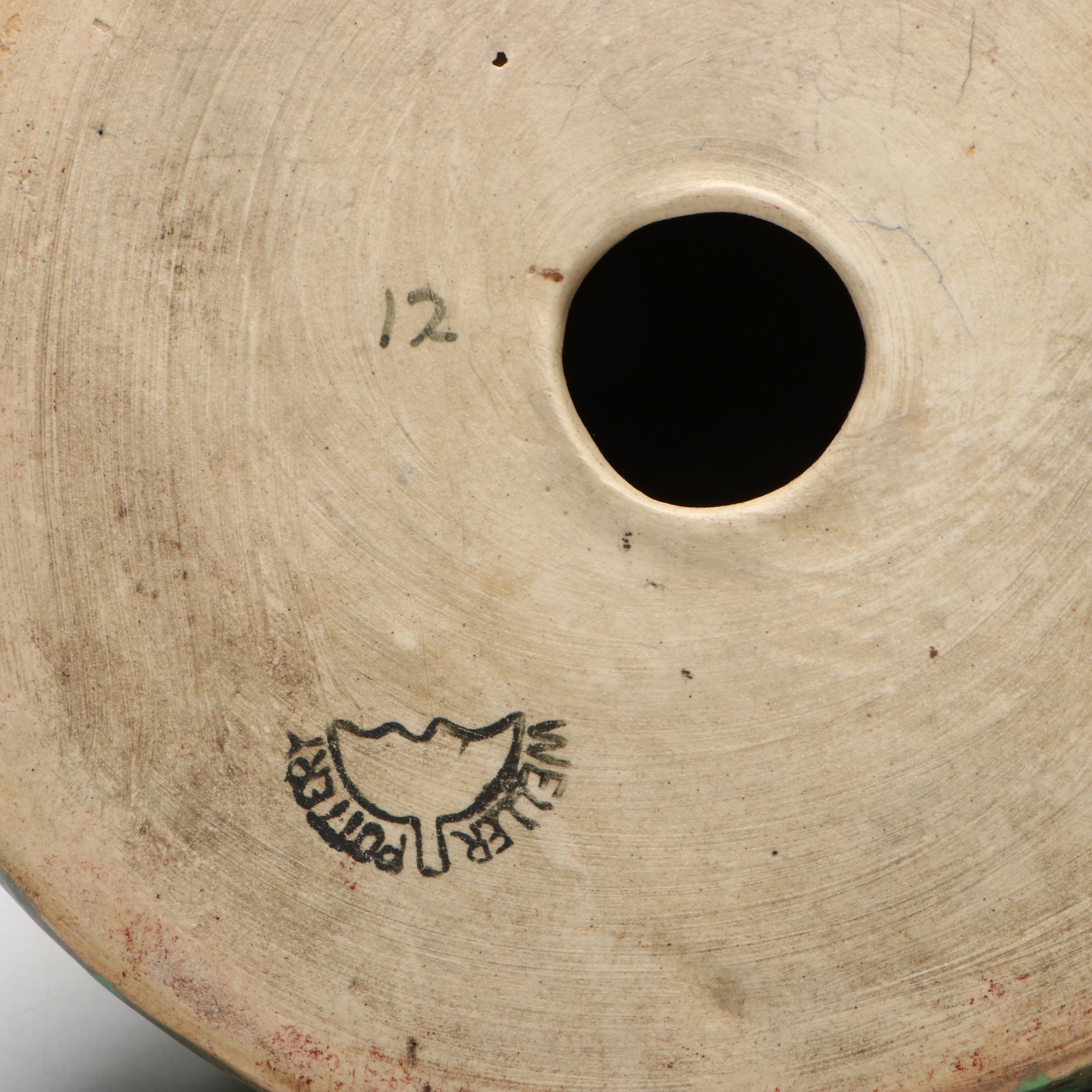 Rudolph Lorber for Weller Pottery Coppertone Garden Frog Figurine, 1920s–1930s