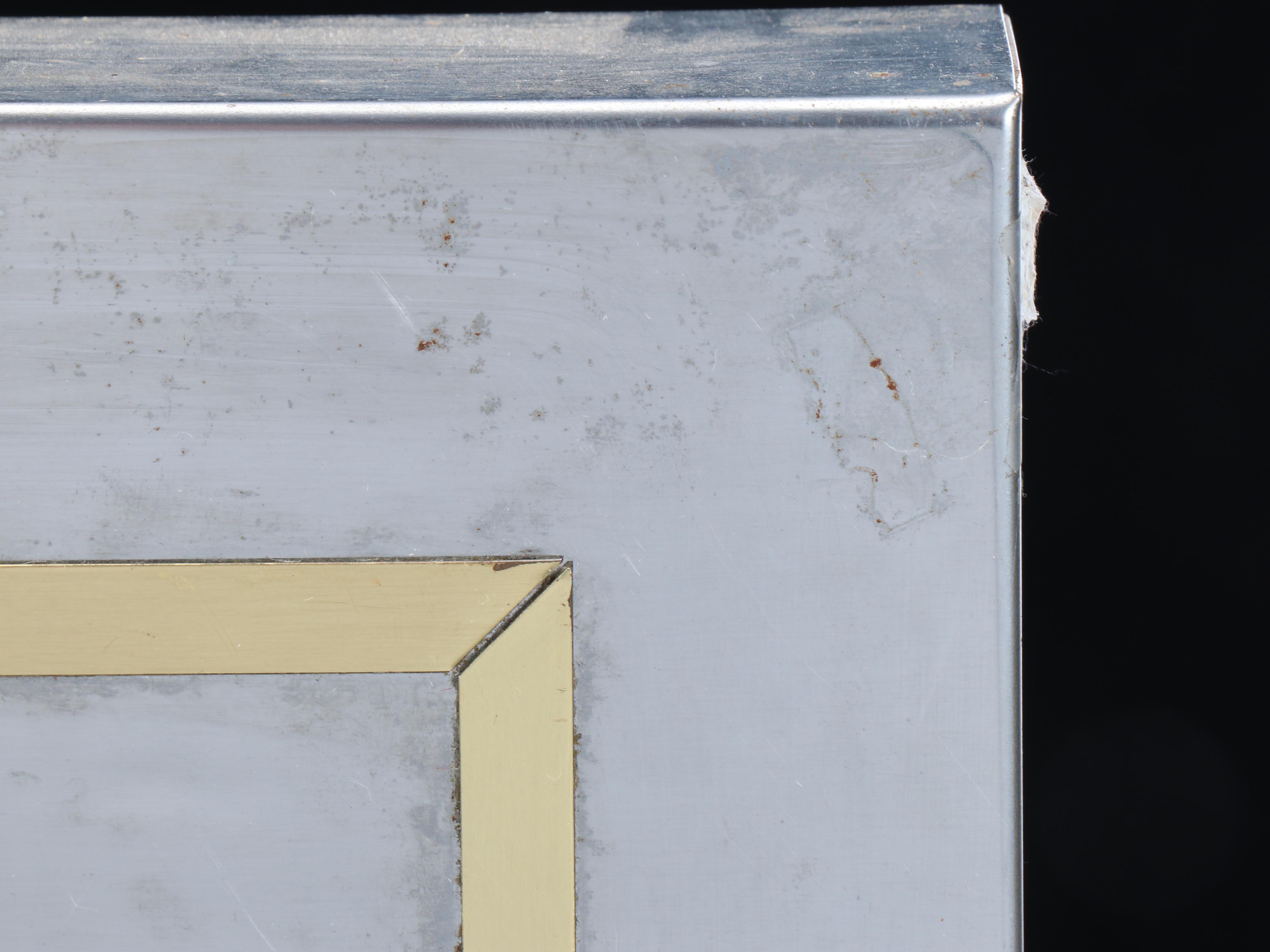 Pair of Curtis Jeré Chrome and Lacquered Brass Porthole Mirrors, Late 20th C.