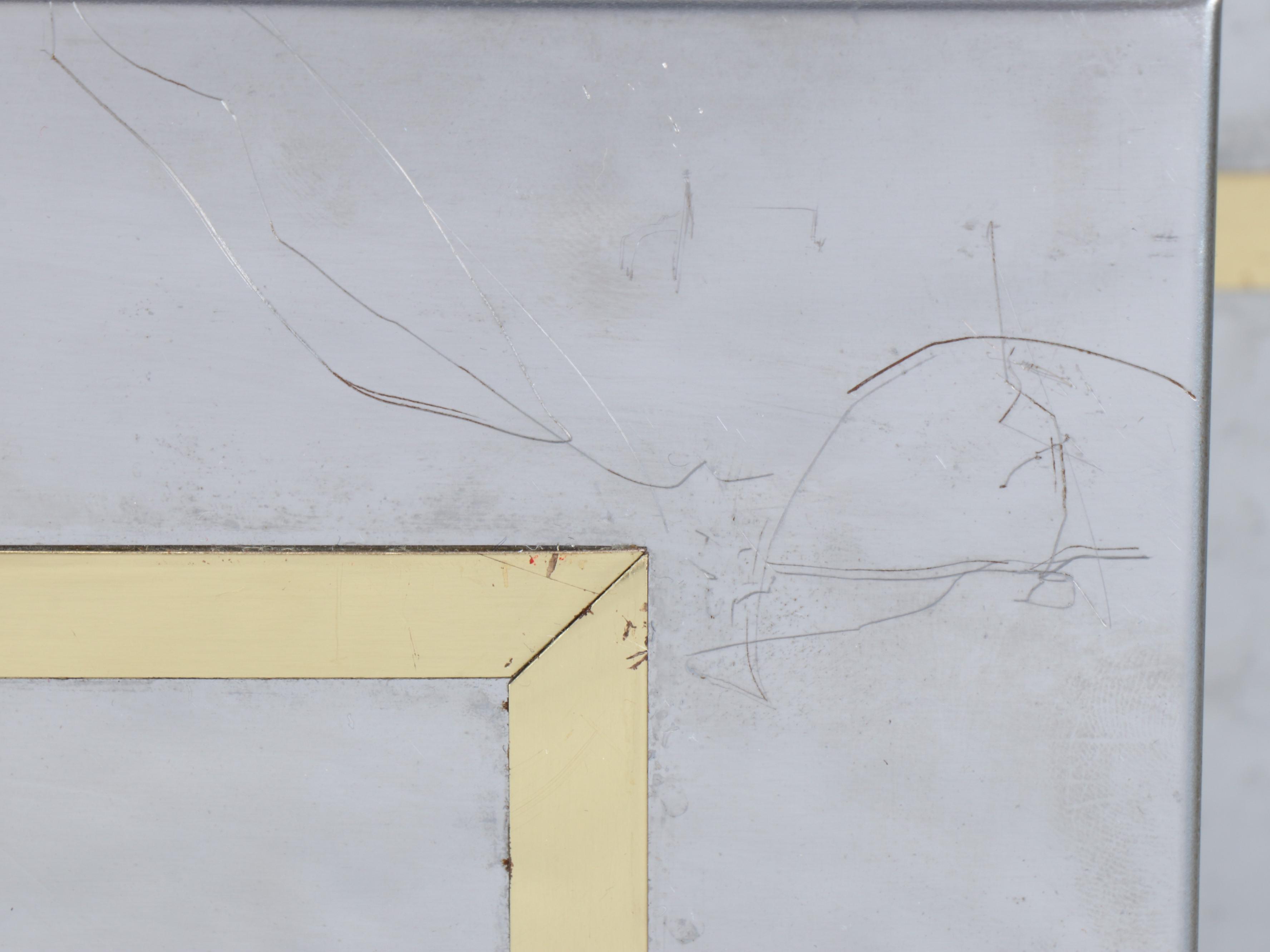 Pair of Curtis Jeré Chrome and Lacquered Brass Porthole Mirrors, Late 20th C.