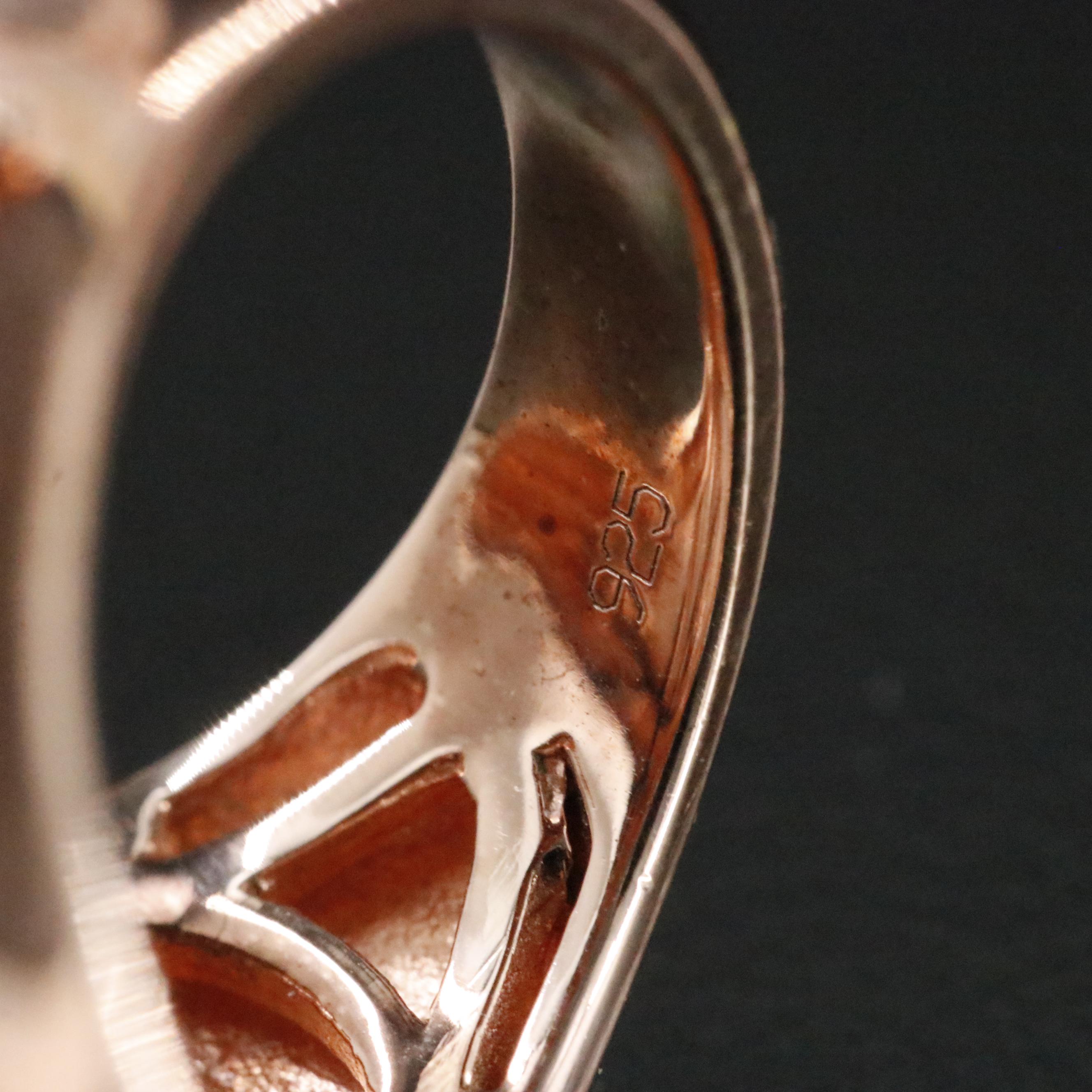 Sterling White Onyx and Tsavorite Lizard and Spider Ring