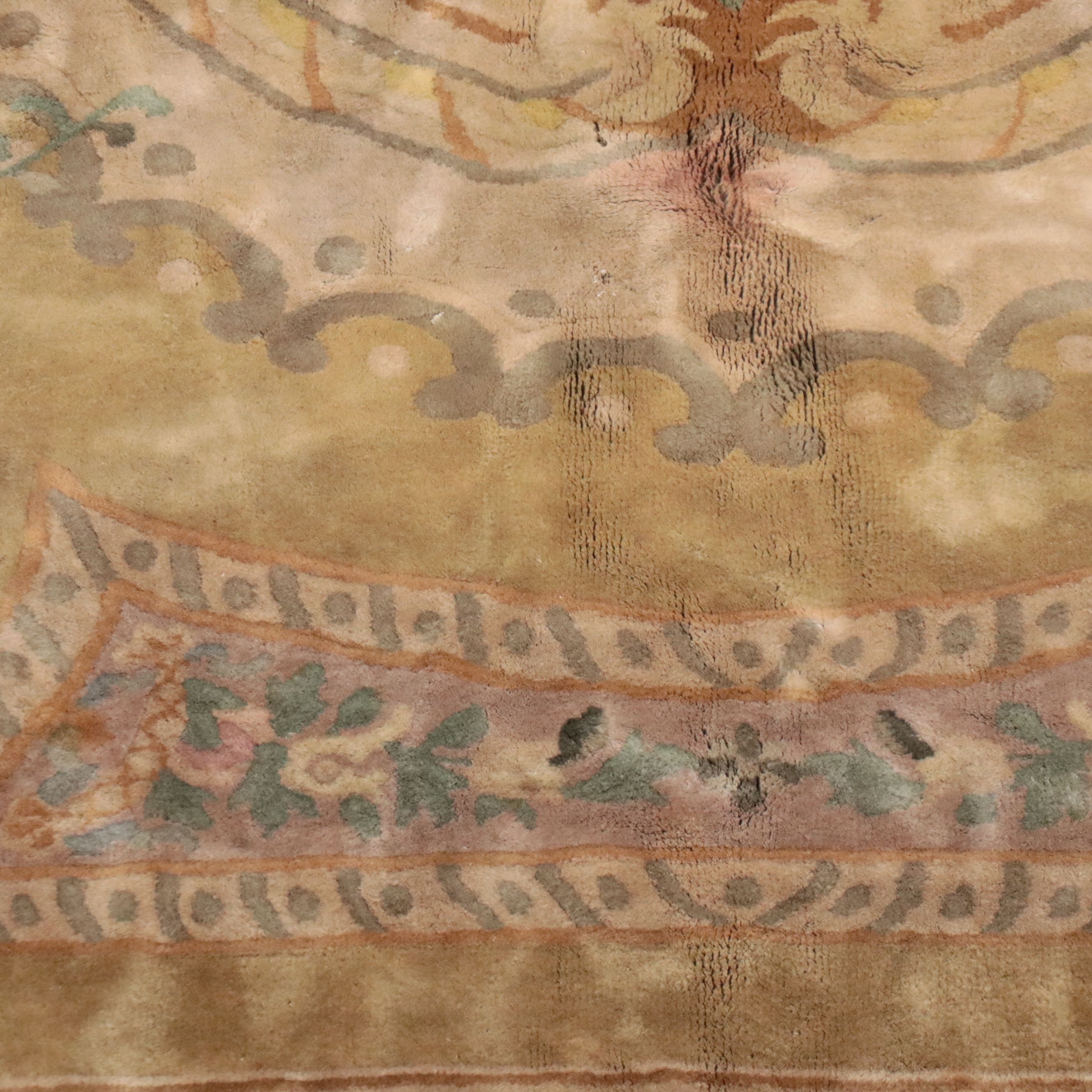 7'11 x 9'7 Hand-Knotted Sino-French Aubusson Area Rug