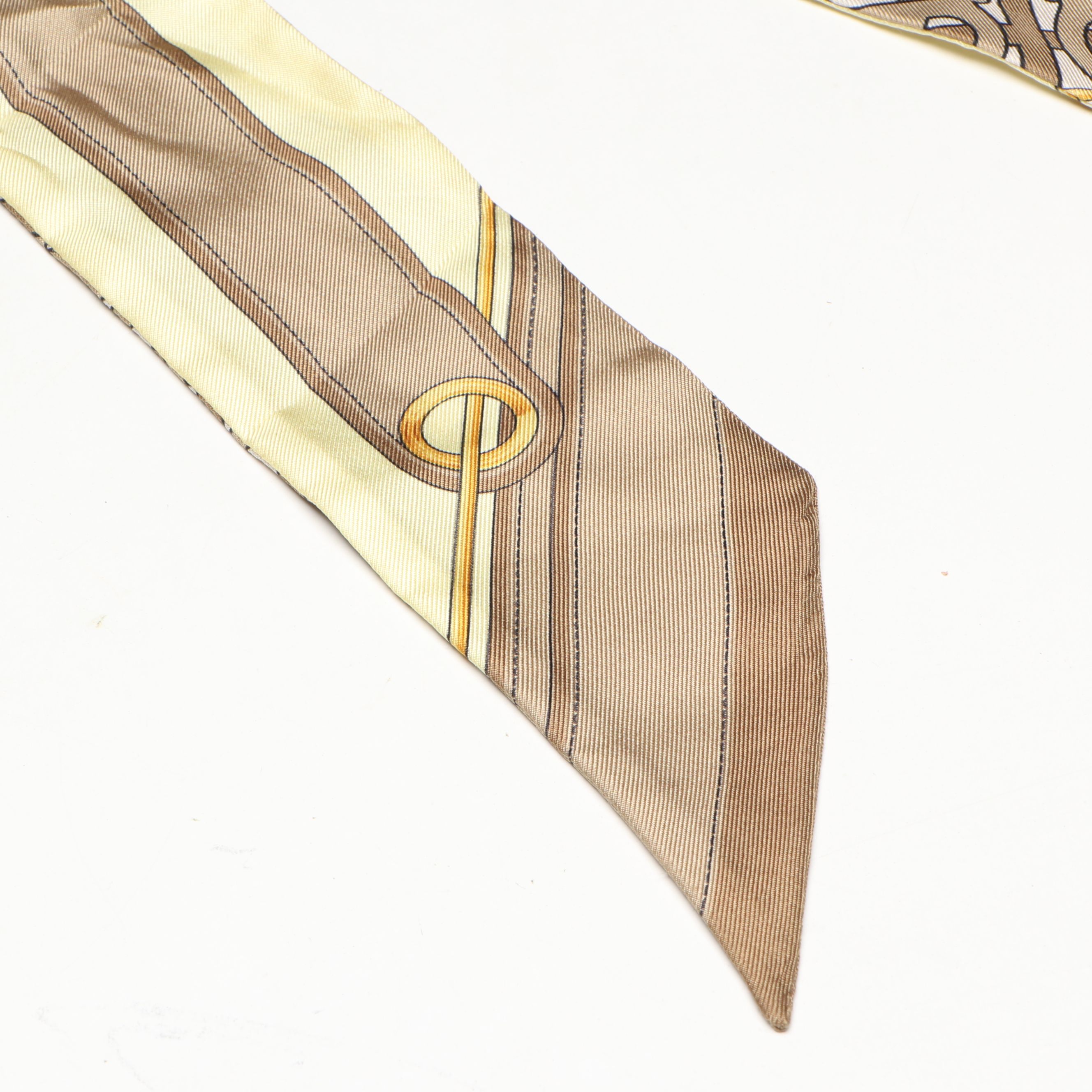 Burberry TB Logo Silk Twill Skinny Scarf