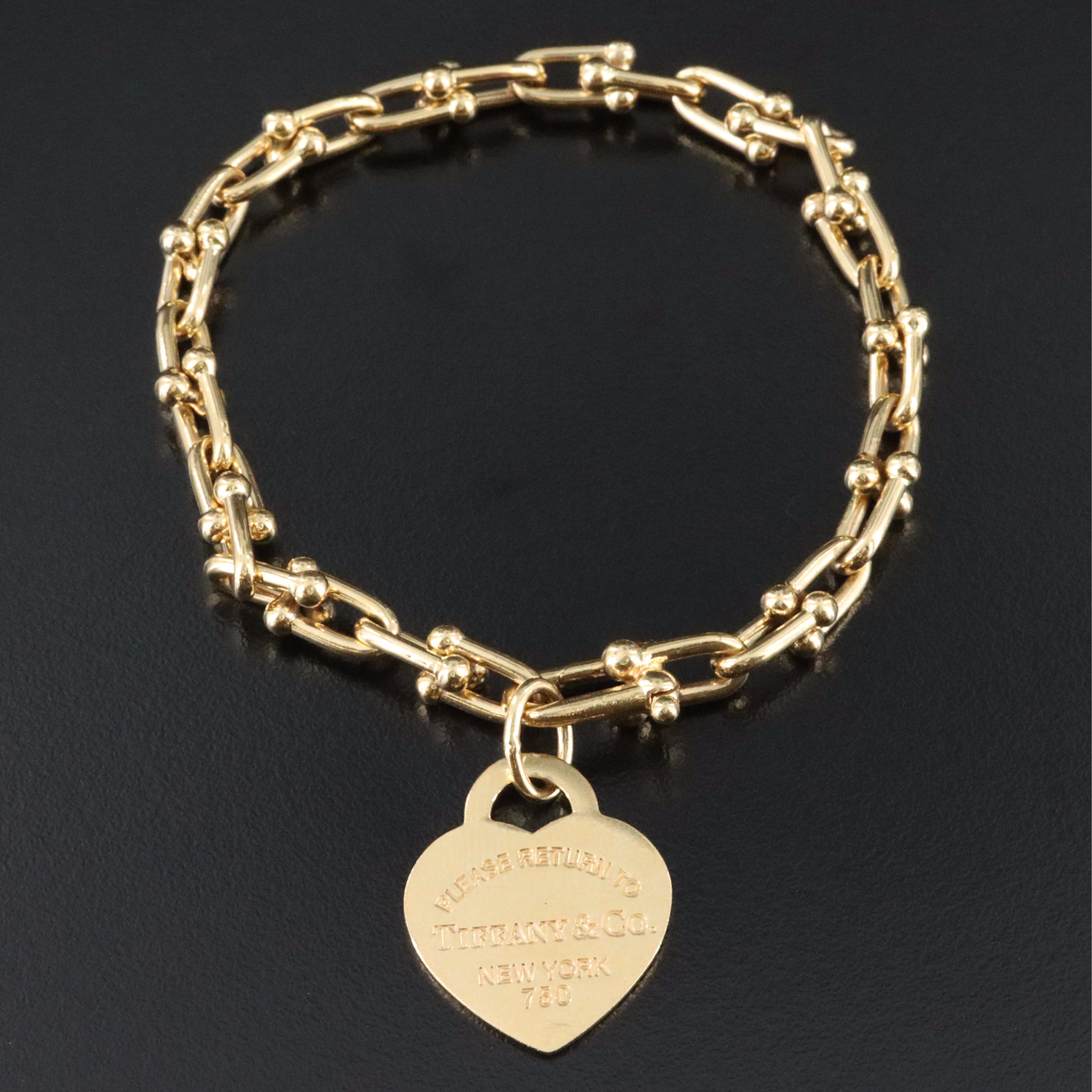 Tiffany & Co. HardWear 18K Bracelet with Return to Tiffany Heart Charm
