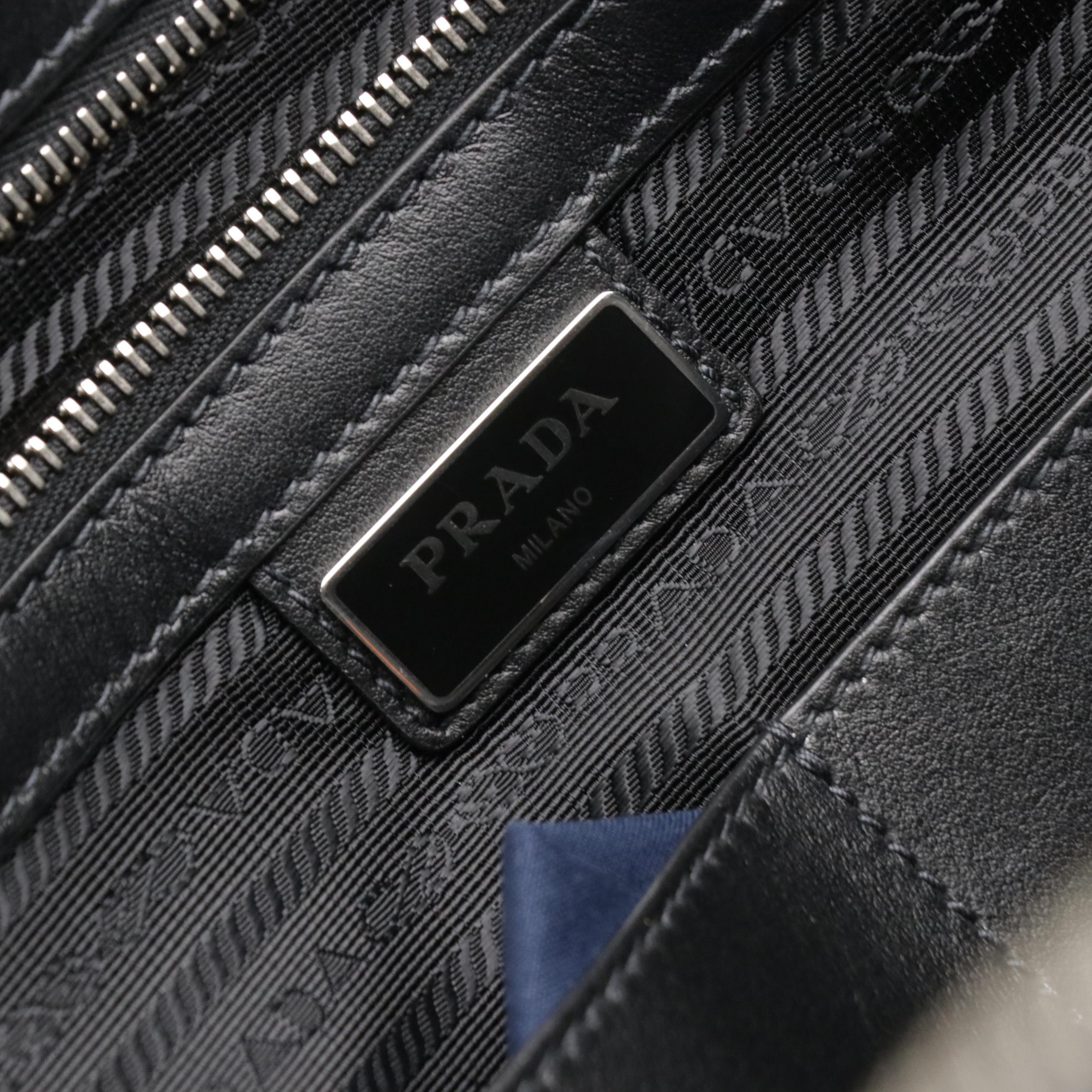 Prada Business Bag 2VE007 in Marine Print Saffiano Leather