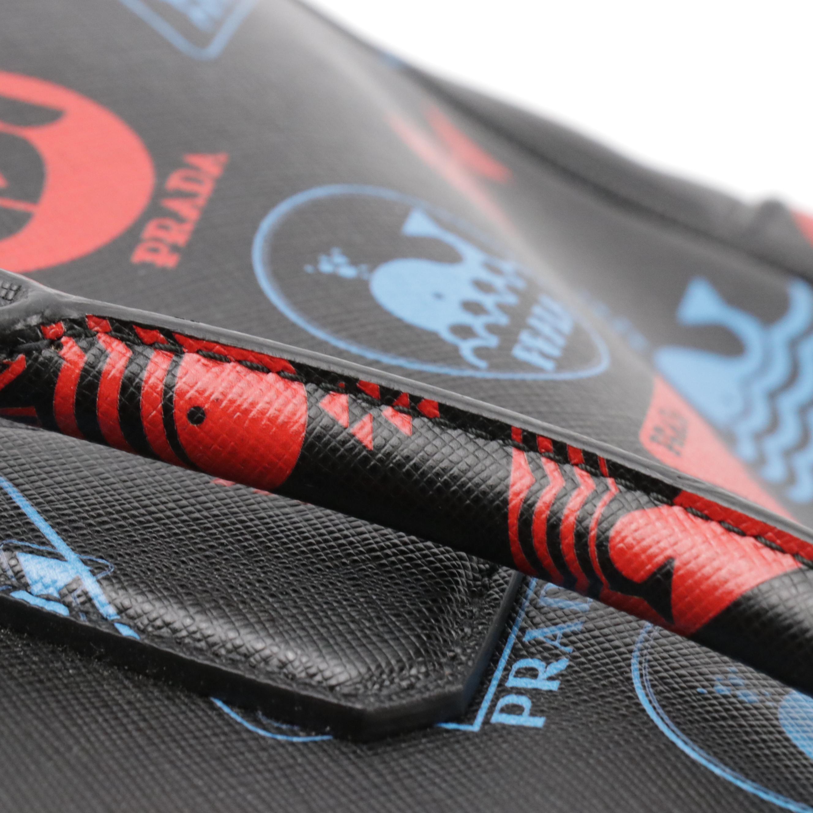 Prada Business Bag 2VE007 in Marine Print Saffiano Leather