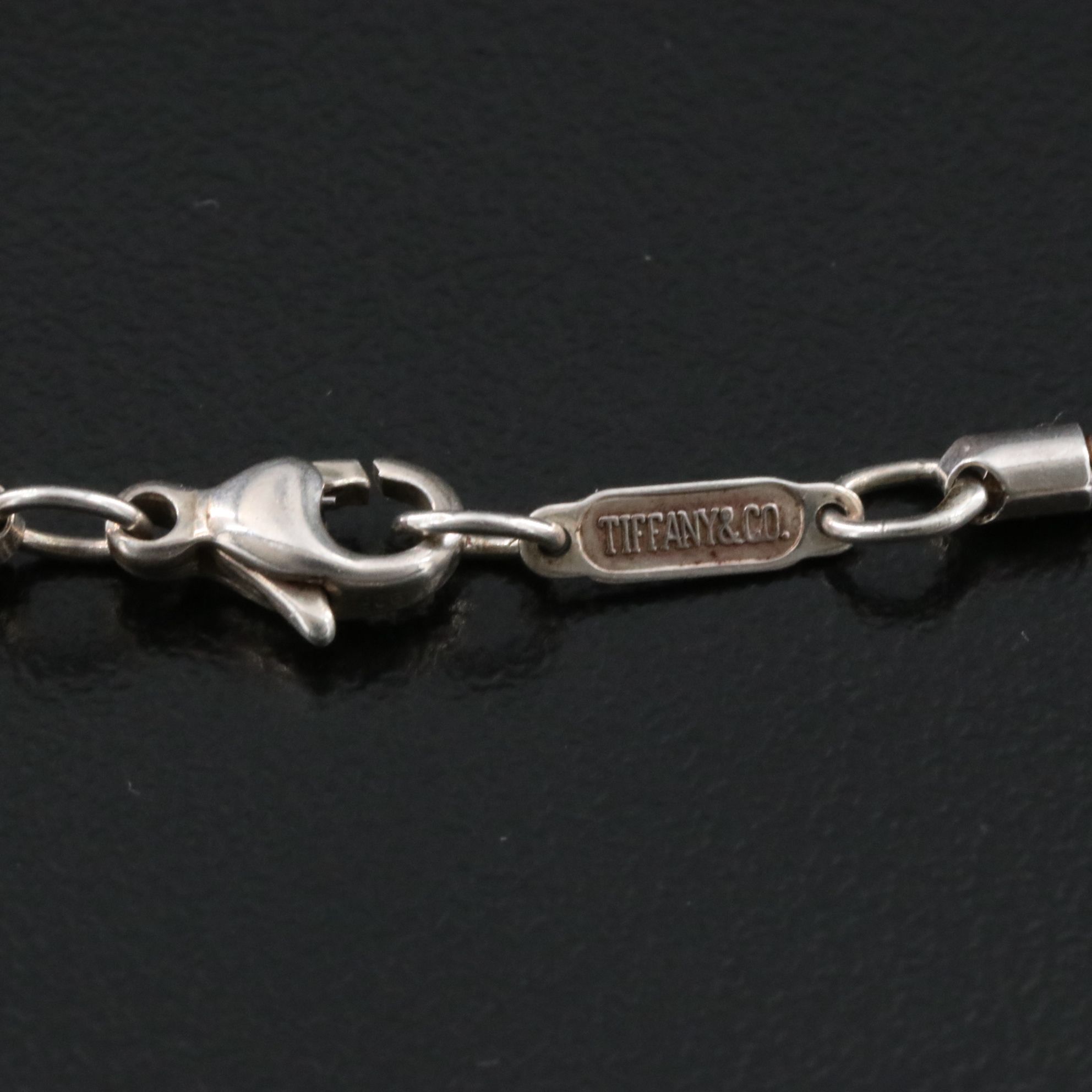 Tiffany & Co. Sterling Puffy Heart Snake Chain Necklace