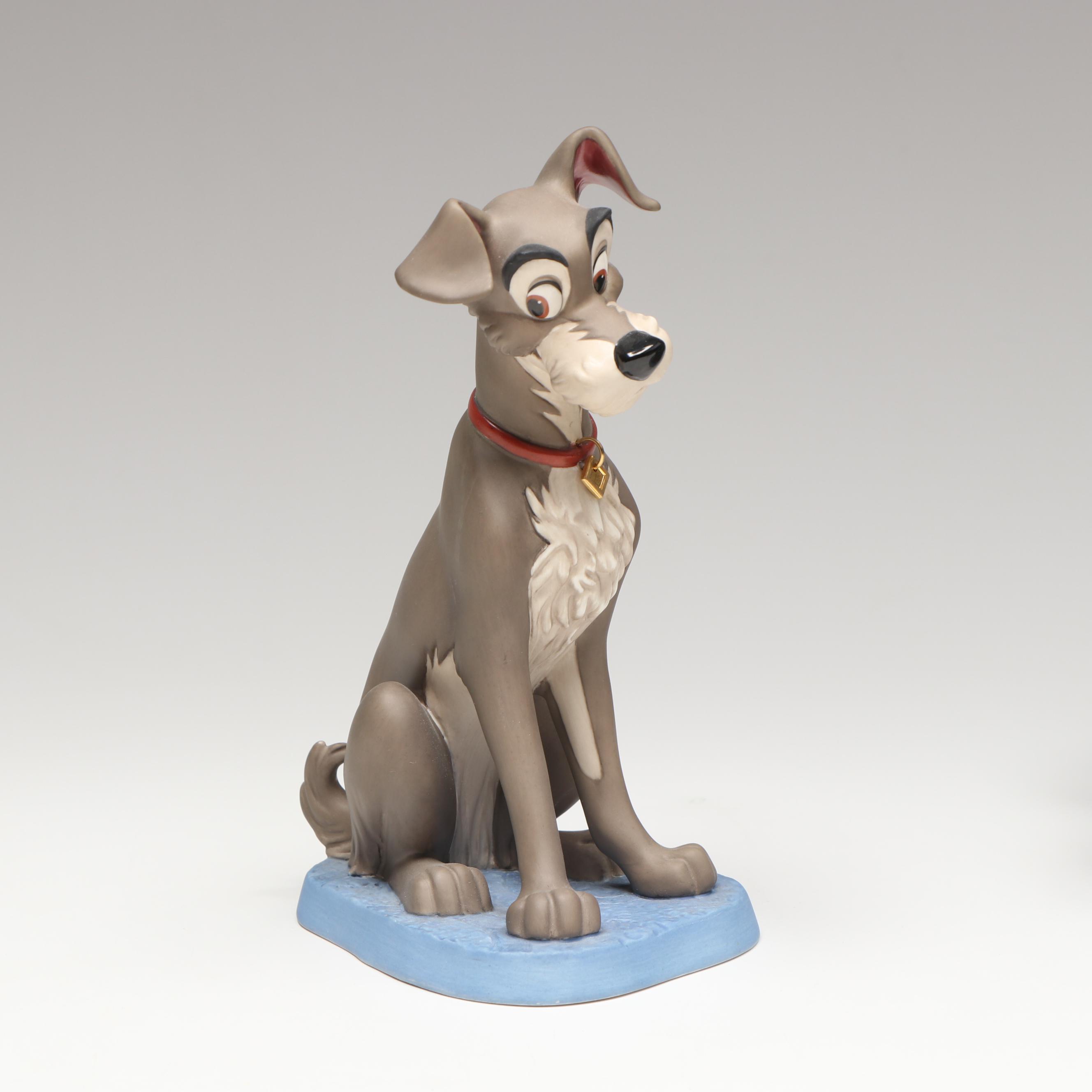 Disney Lady and the Tramp "At Home for Christmas" Porcelain Figurines, 2001