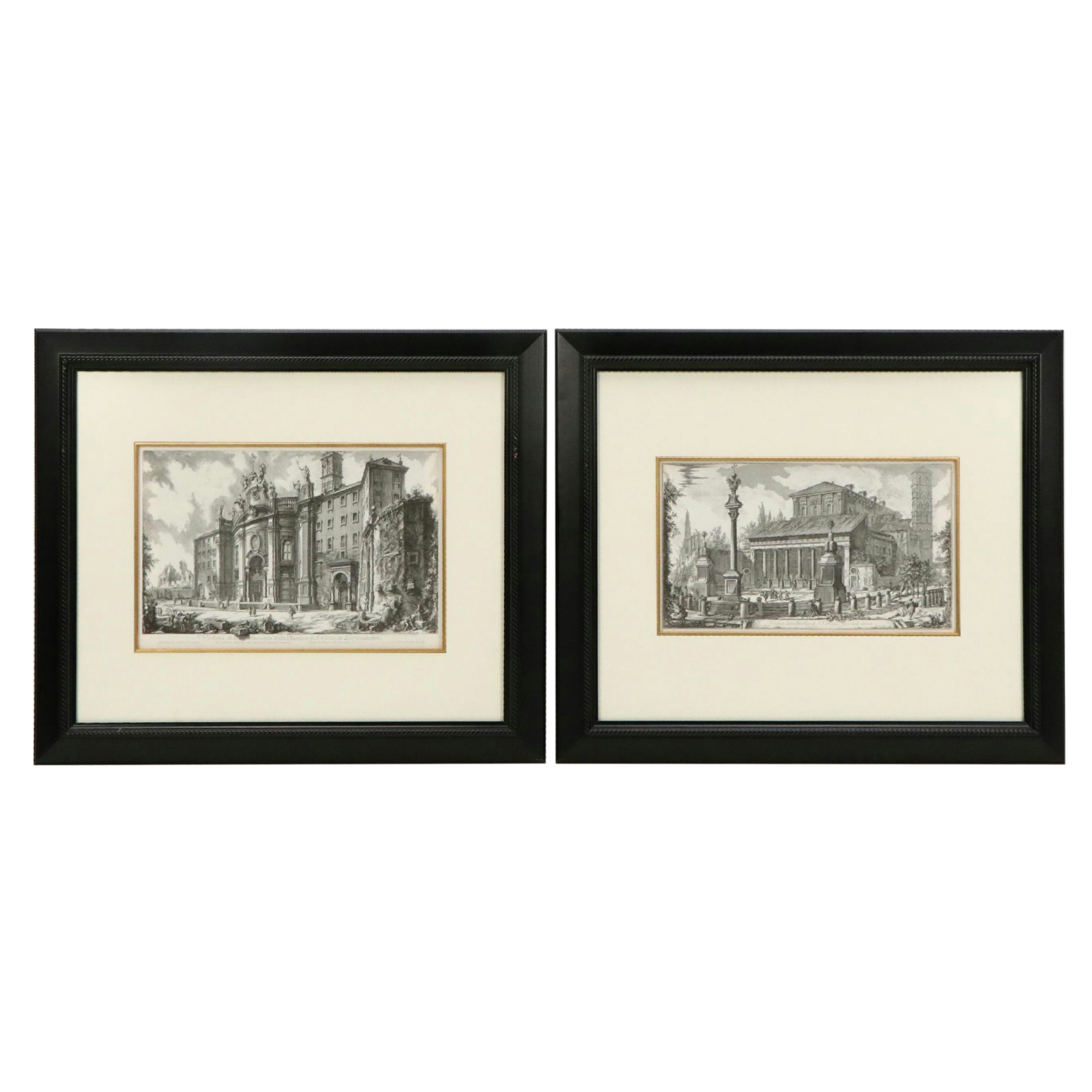 Engravings After Giovanni Piranesi of Italian Basilicas