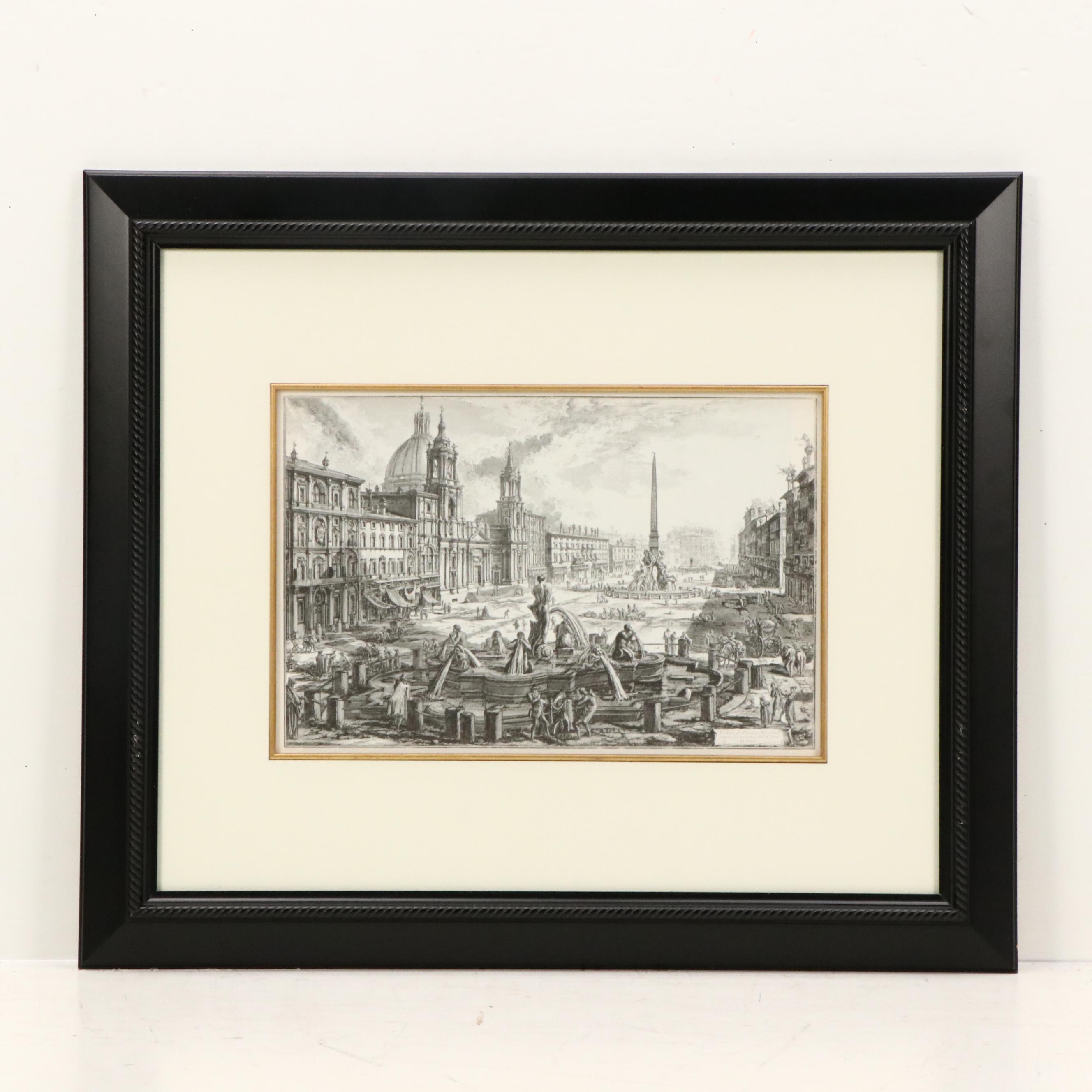 Engravings After Giovanni Piranesi of Historic Italian Landmarks