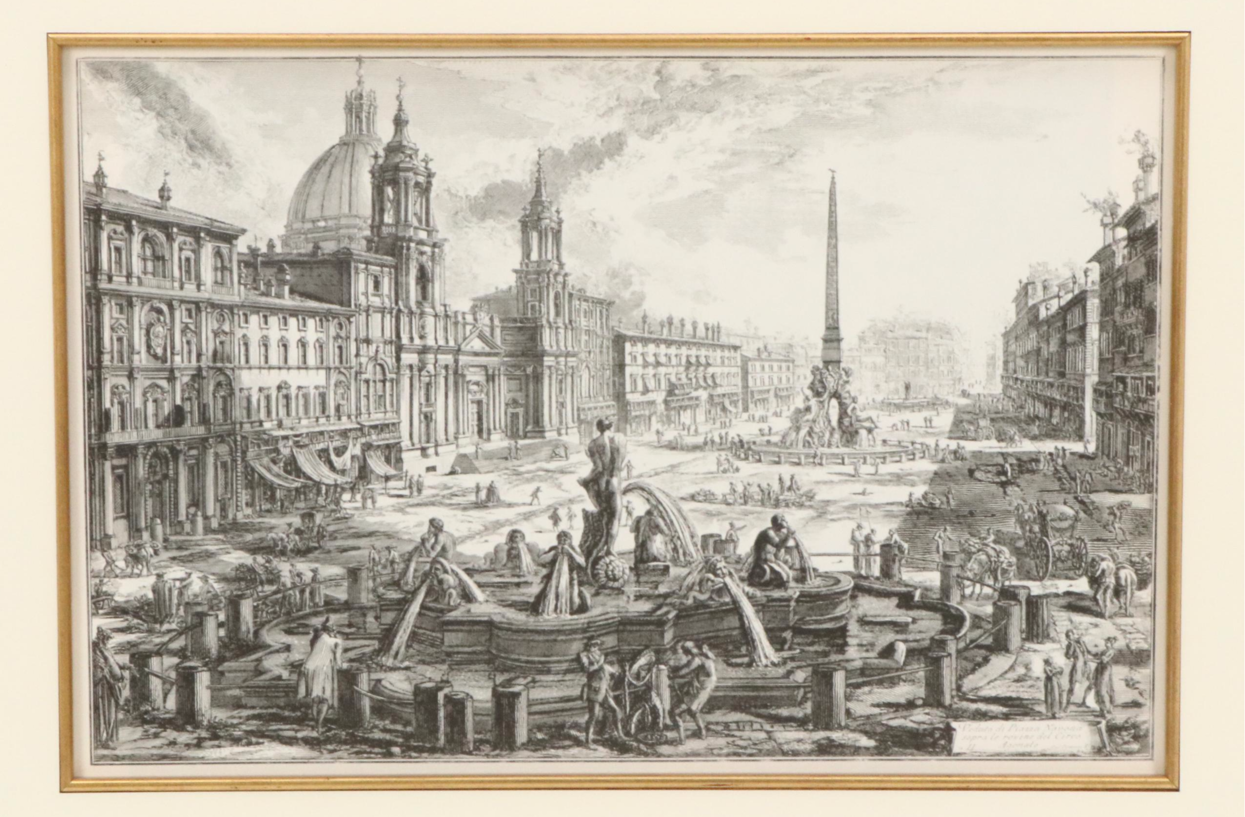 Engravings After Giovanni Piranesi of Historic Italian Landmarks