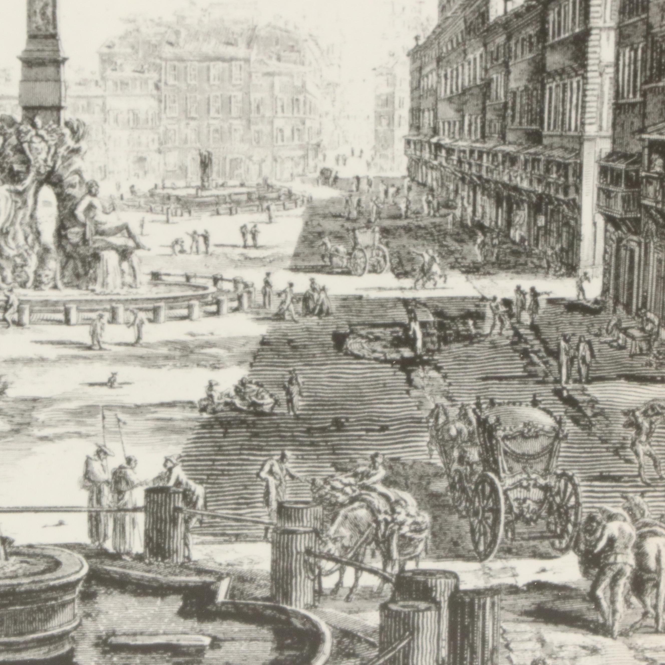 Engravings After Giovanni Piranesi of Historic Italian Landmarks