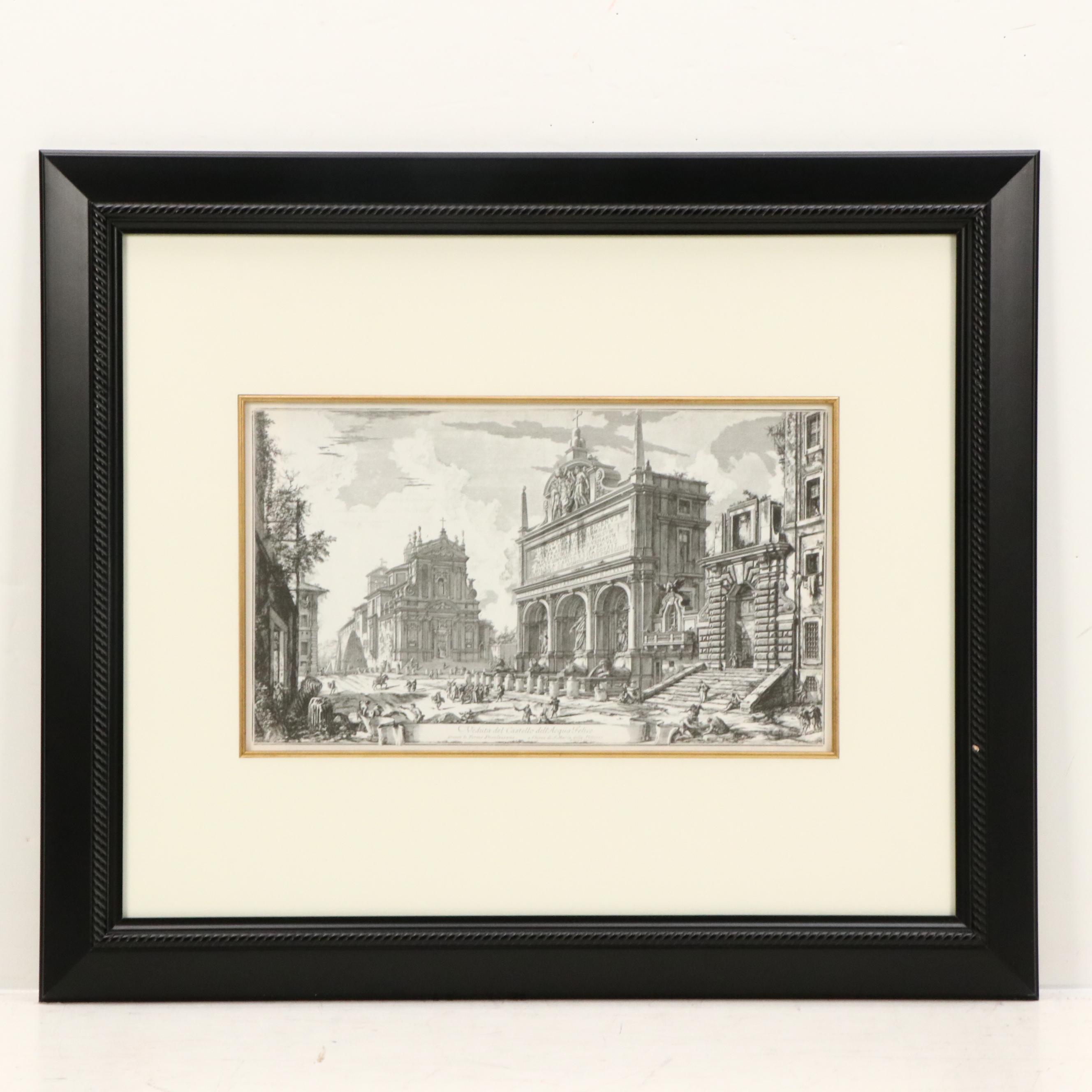 Engravings After Giovanni Piranesi of Historic Italian Landmarks