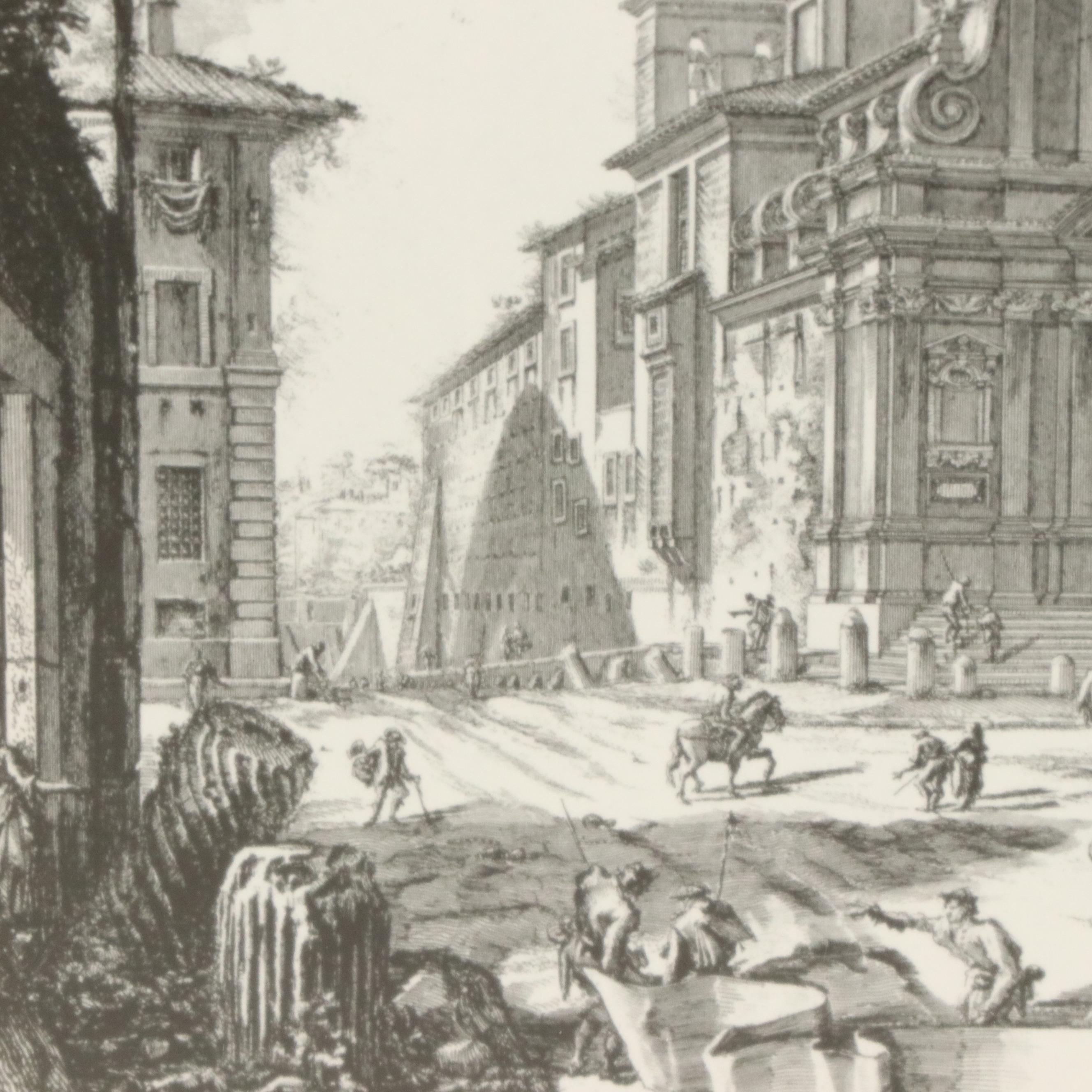 Engravings After Giovanni Piranesi of Historic Italian Landmarks