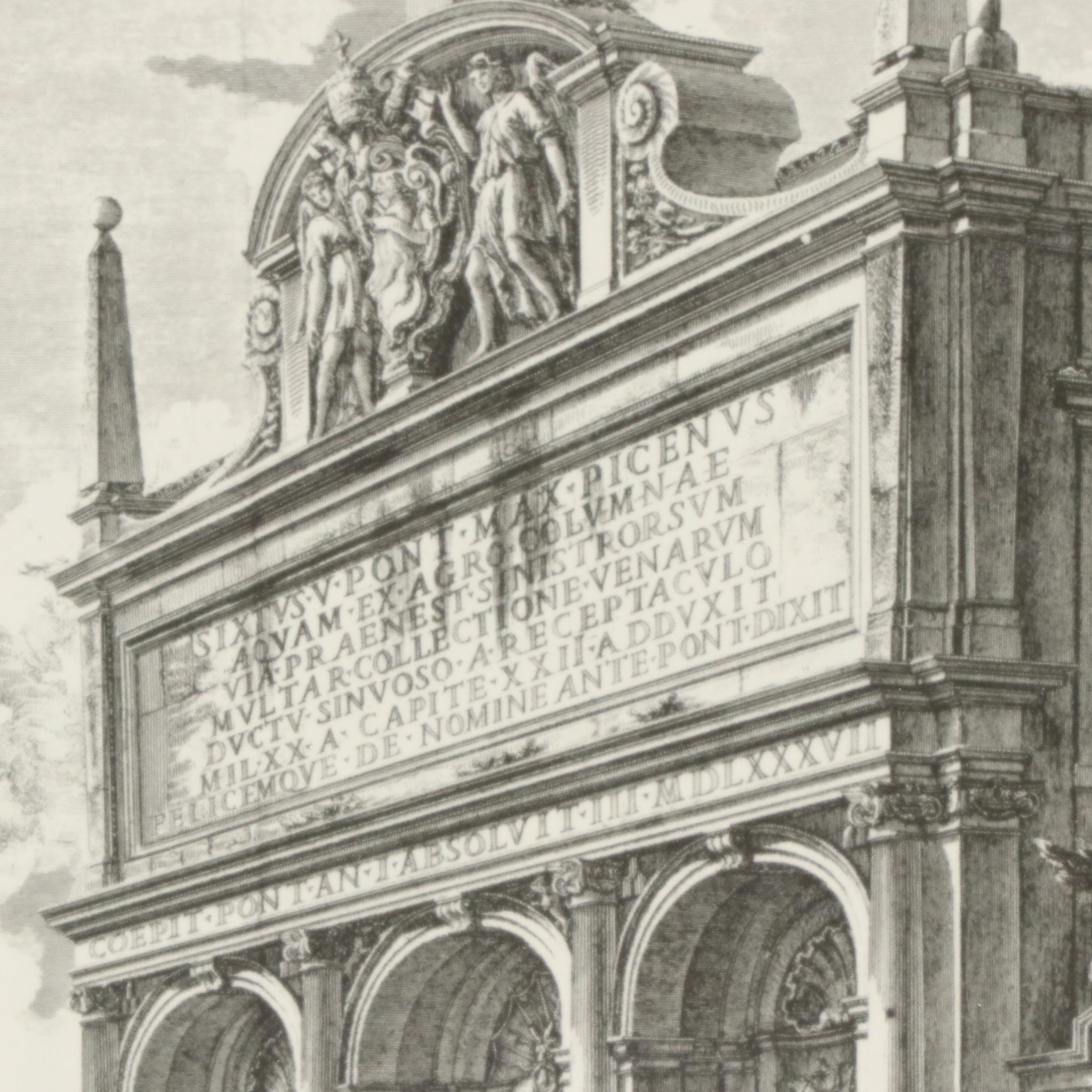 Engravings After Giovanni Piranesi of Historic Italian Landmarks