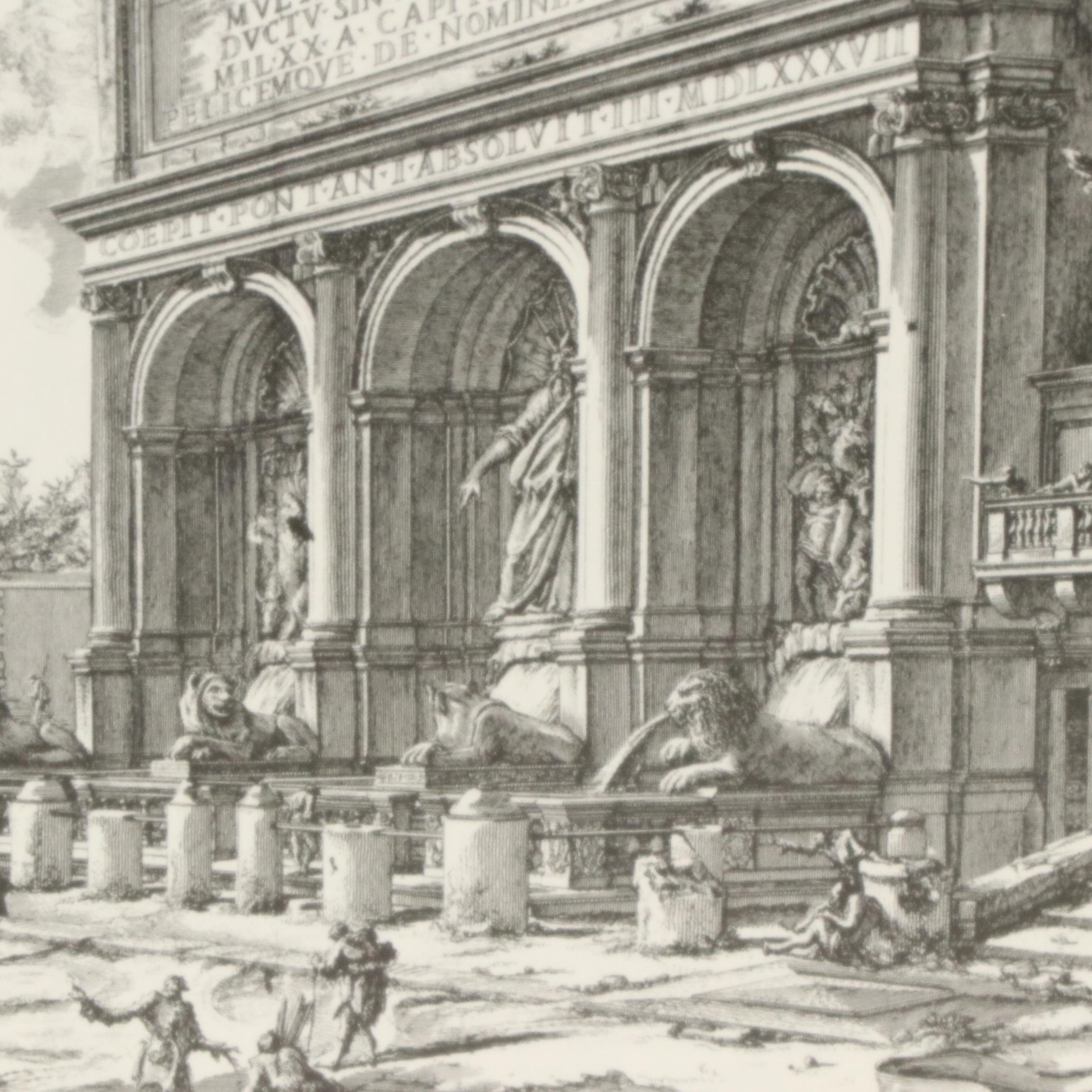 Engravings After Giovanni Piranesi of Historic Italian Landmarks