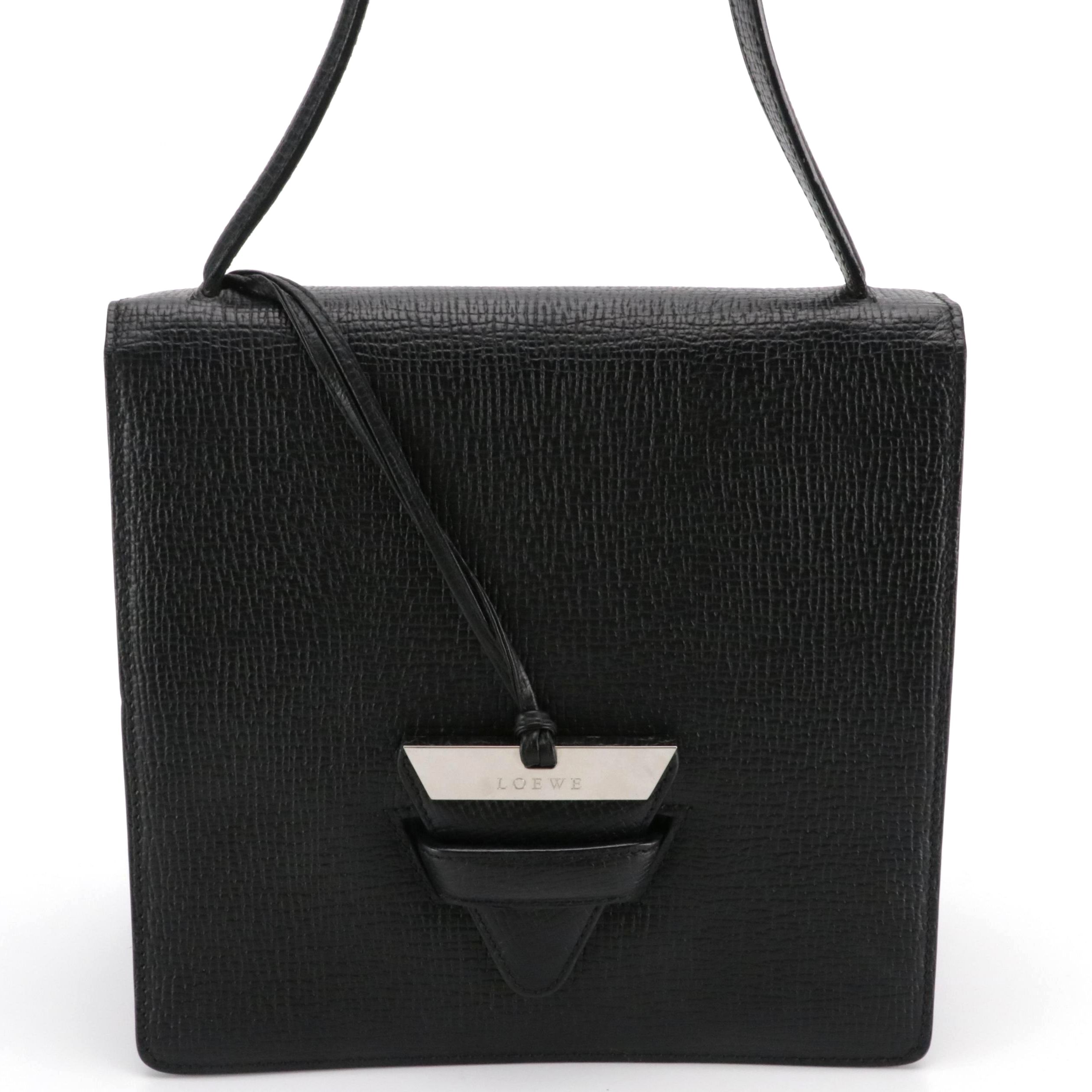 Loewe Barcelona Shoulder Bag in Grained Calfskin Leather