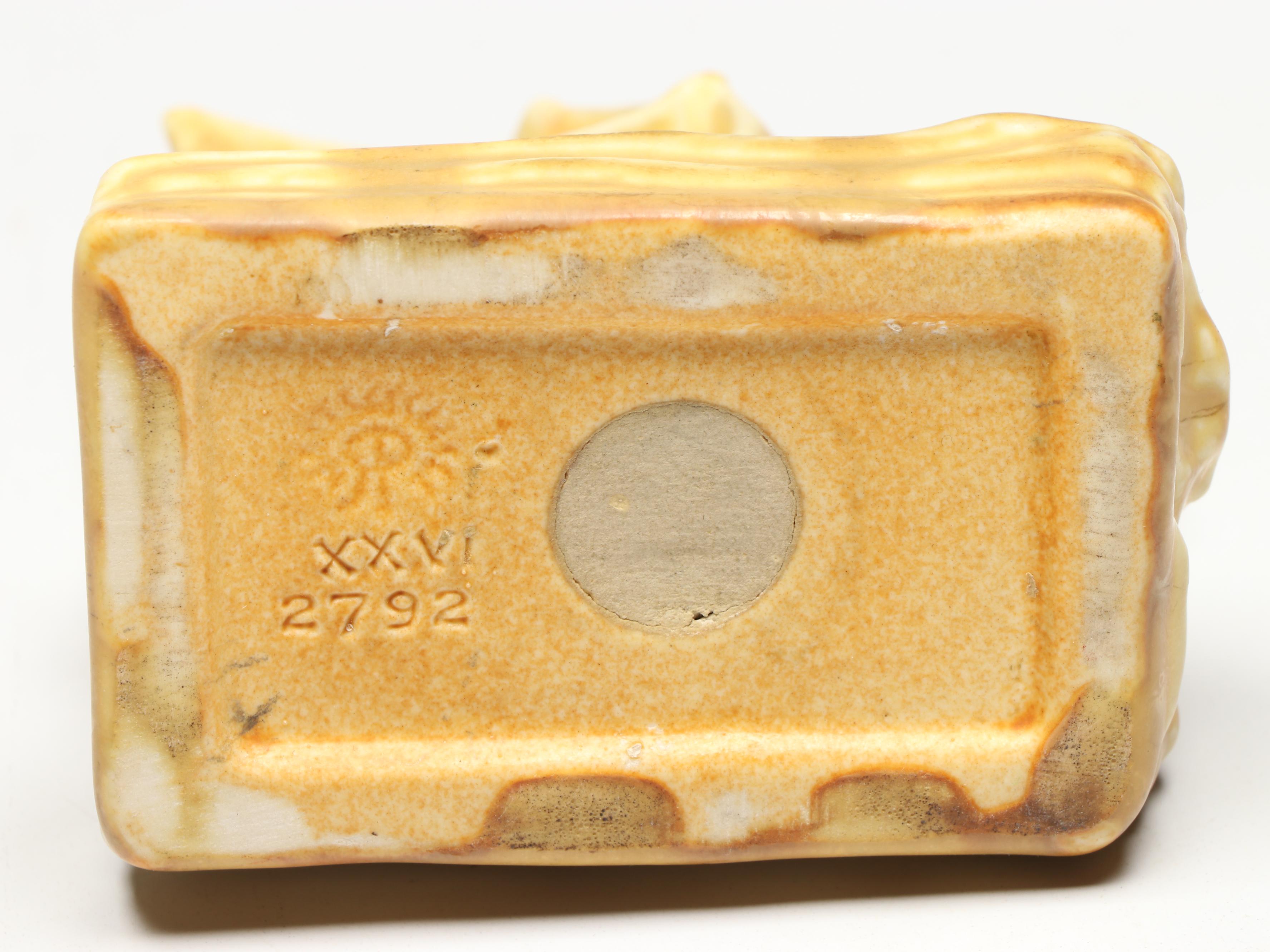 William P. McDonald for Rookwood Pottery Ship Ashtray with Ship Paperweight