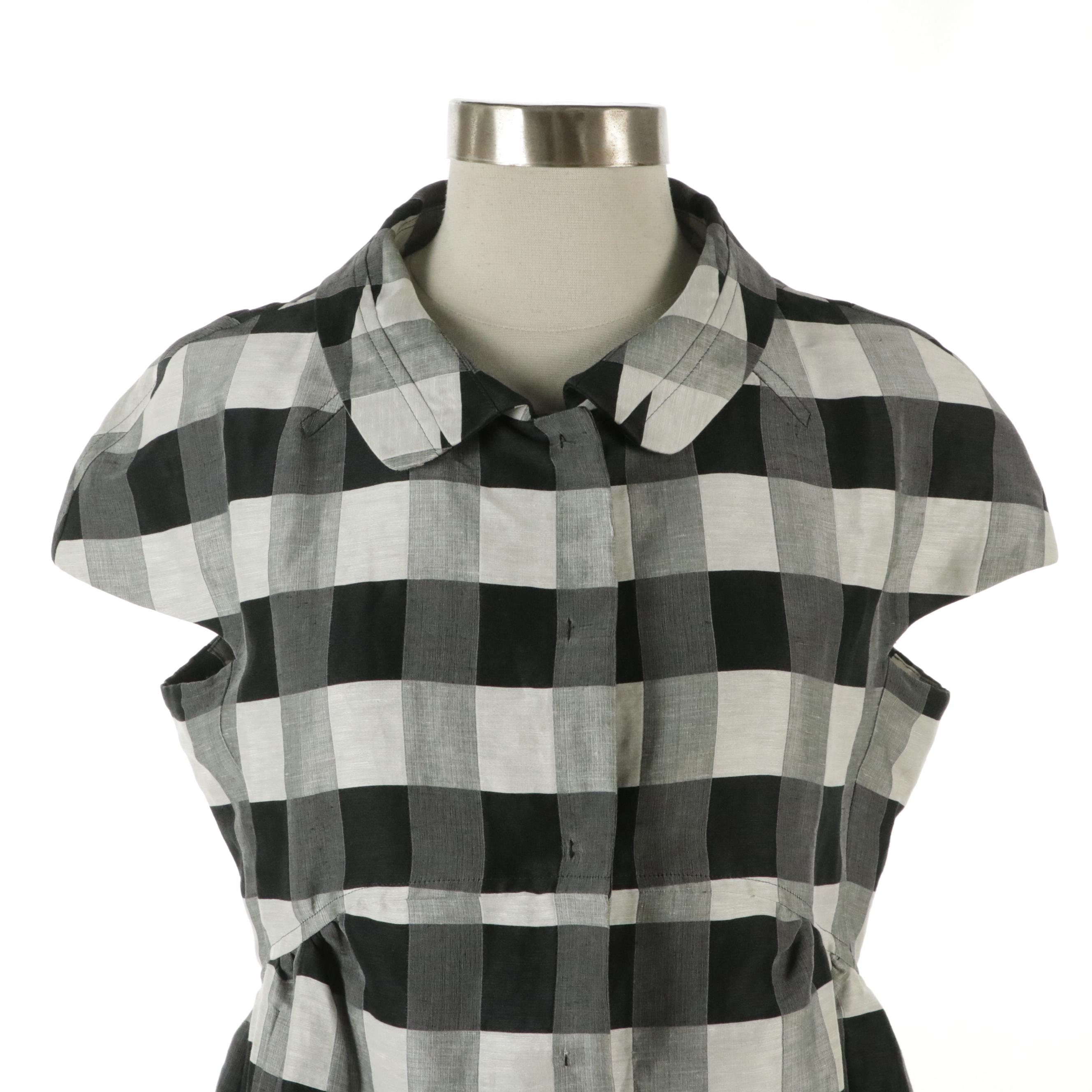 Piazza Sempione Linen and Silk Blend Snap Front Top and Veronica Beard Jacket