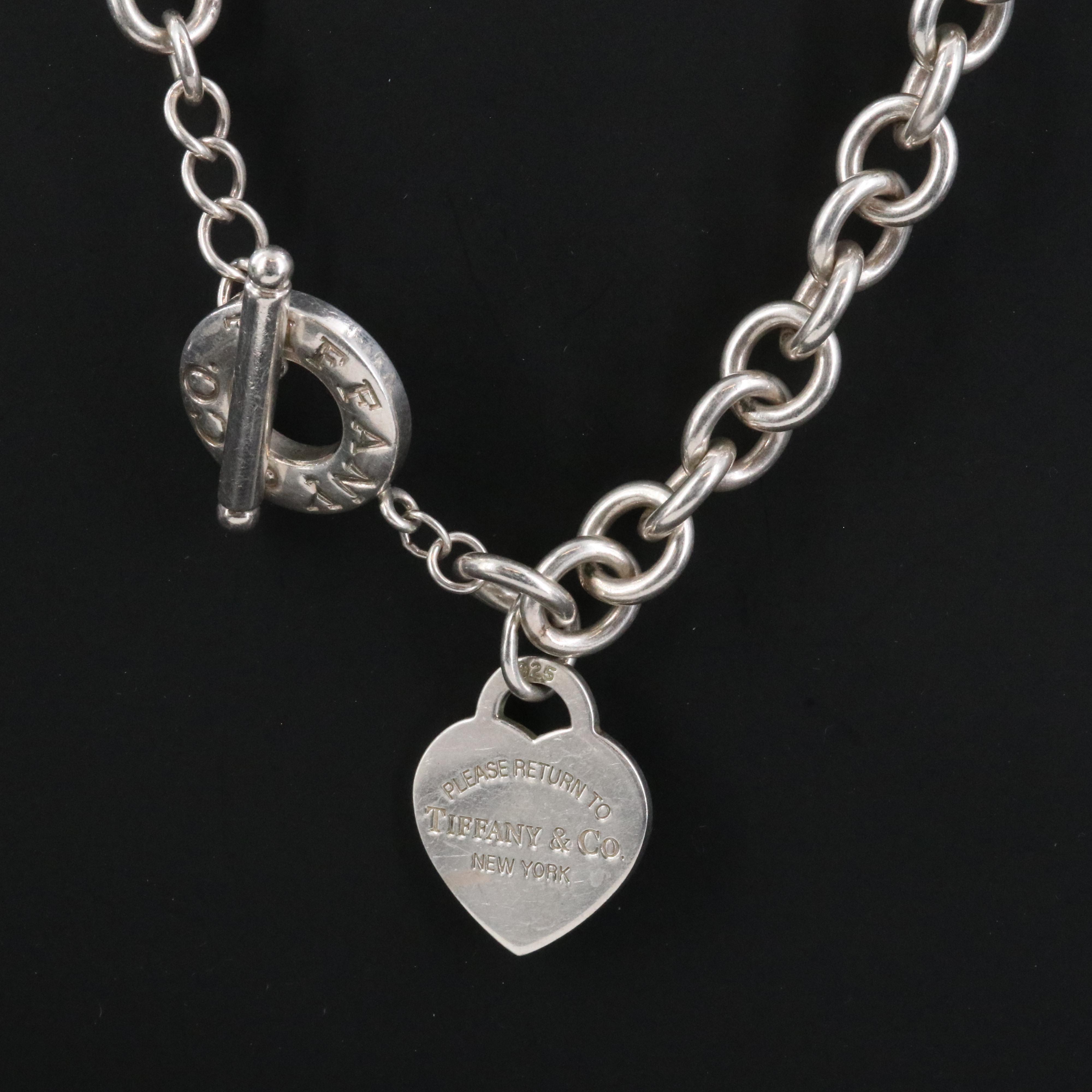 Tiffany & Co. Return to Tiffany Sterling Heart Tag Toggle Necklace