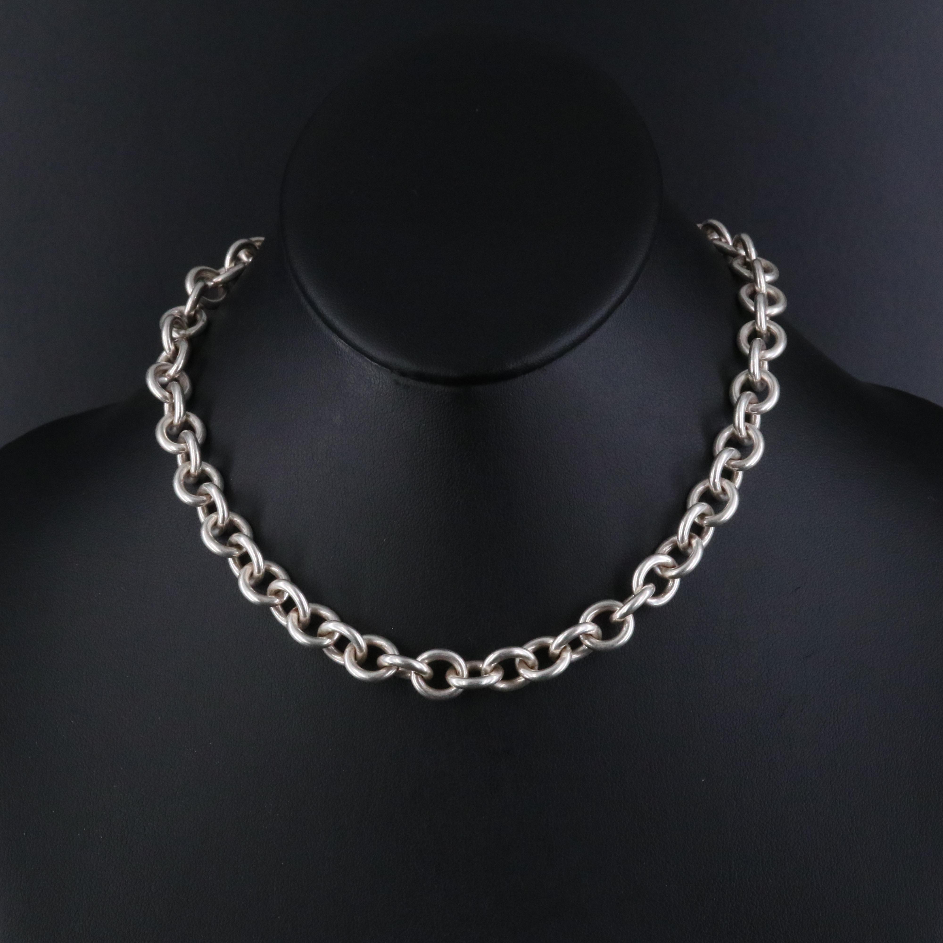 Tiffany & Co. Return to Tiffany Sterling Heart Tag Toggle Necklace