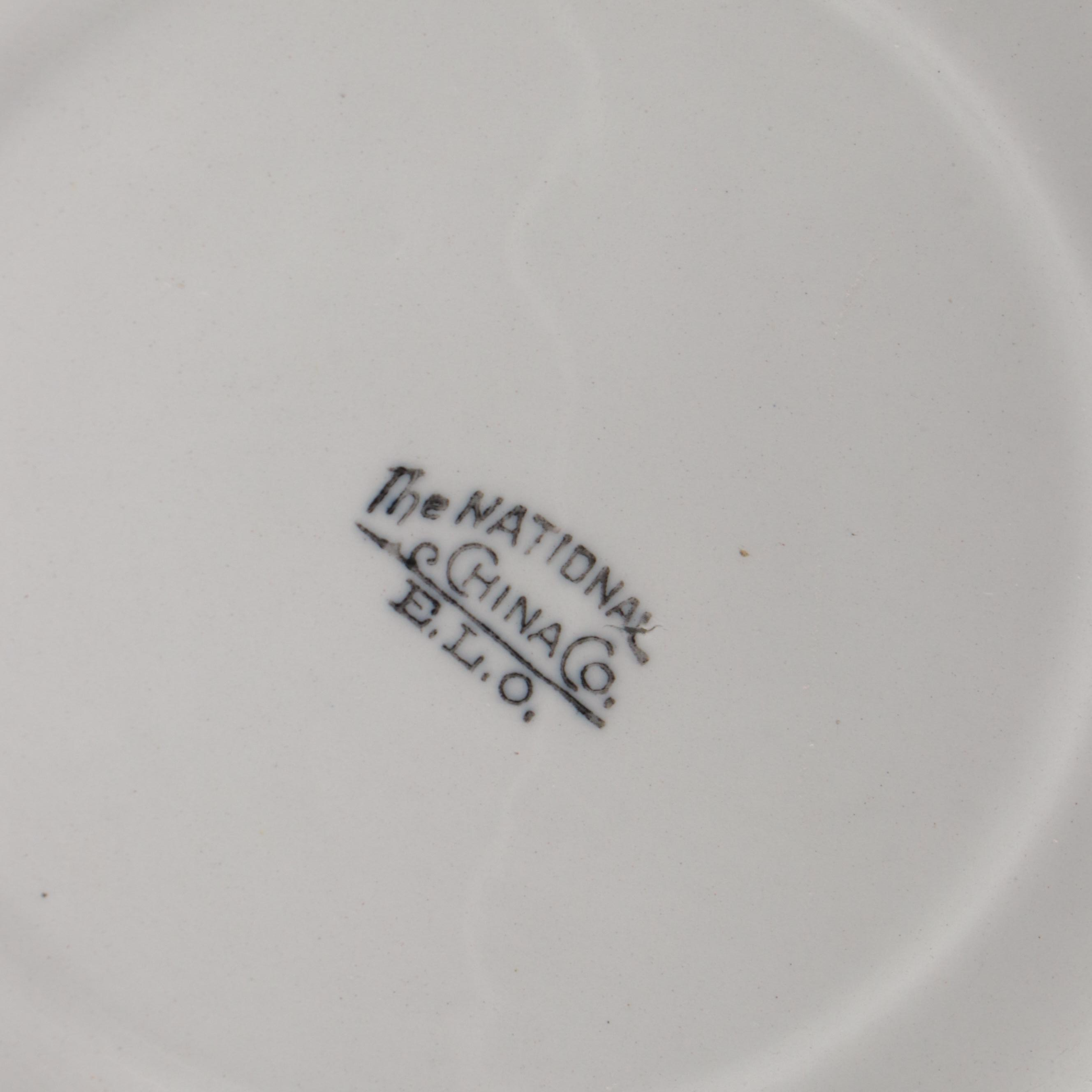 National China Co. "Past Great Sachem" Gilt China Pitcher, 1906