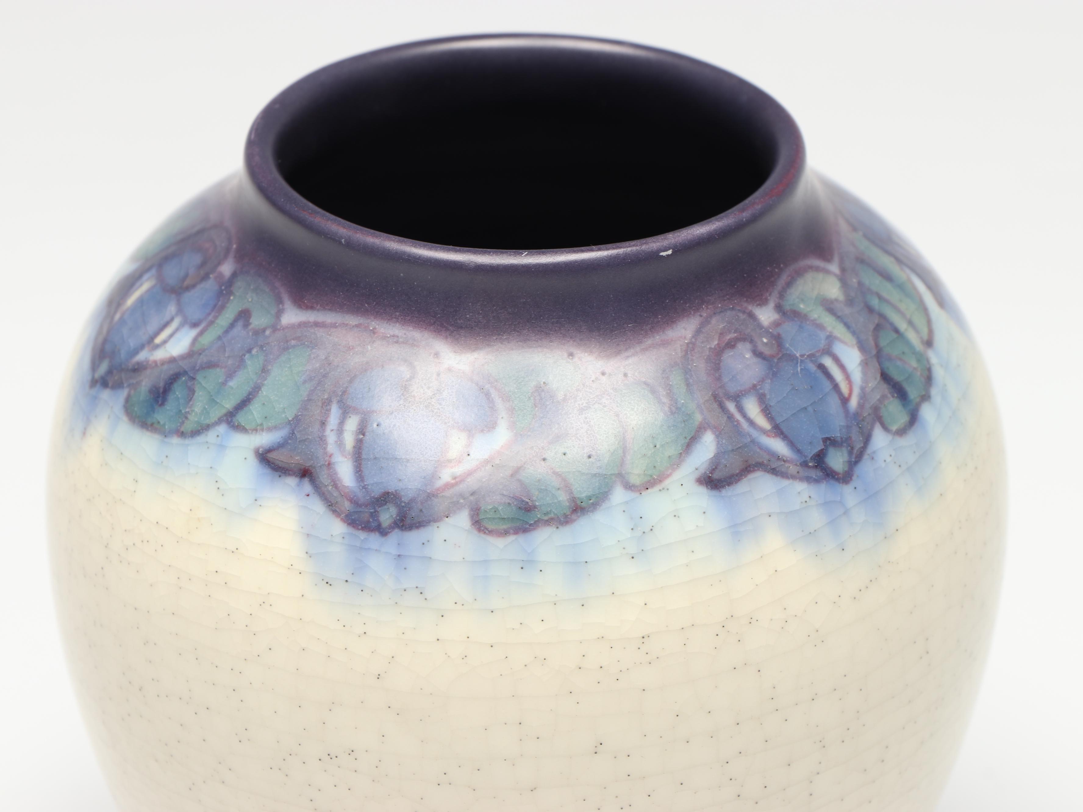Lorinda Epply for Rookwood Pottery Vellum Glaze Ceramic Vase, 1916