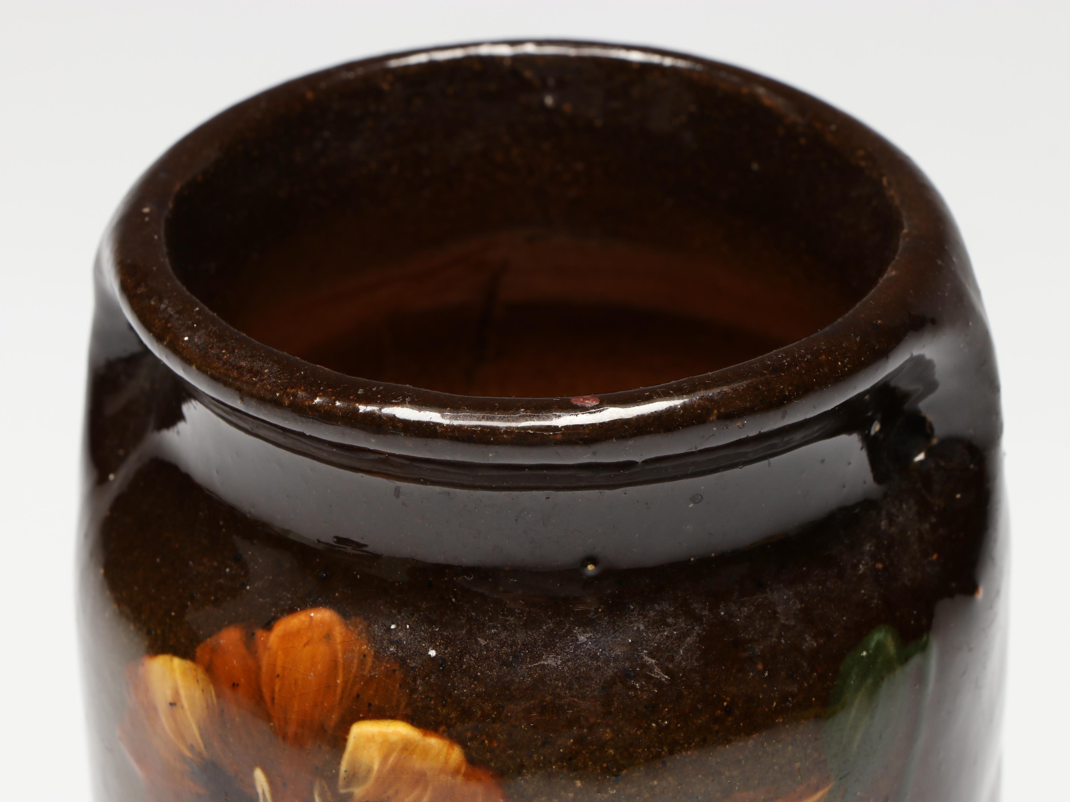 McCoy Pottery Loy-Nel-Art Hand-Painted Pansy Vase, Early 20th C.