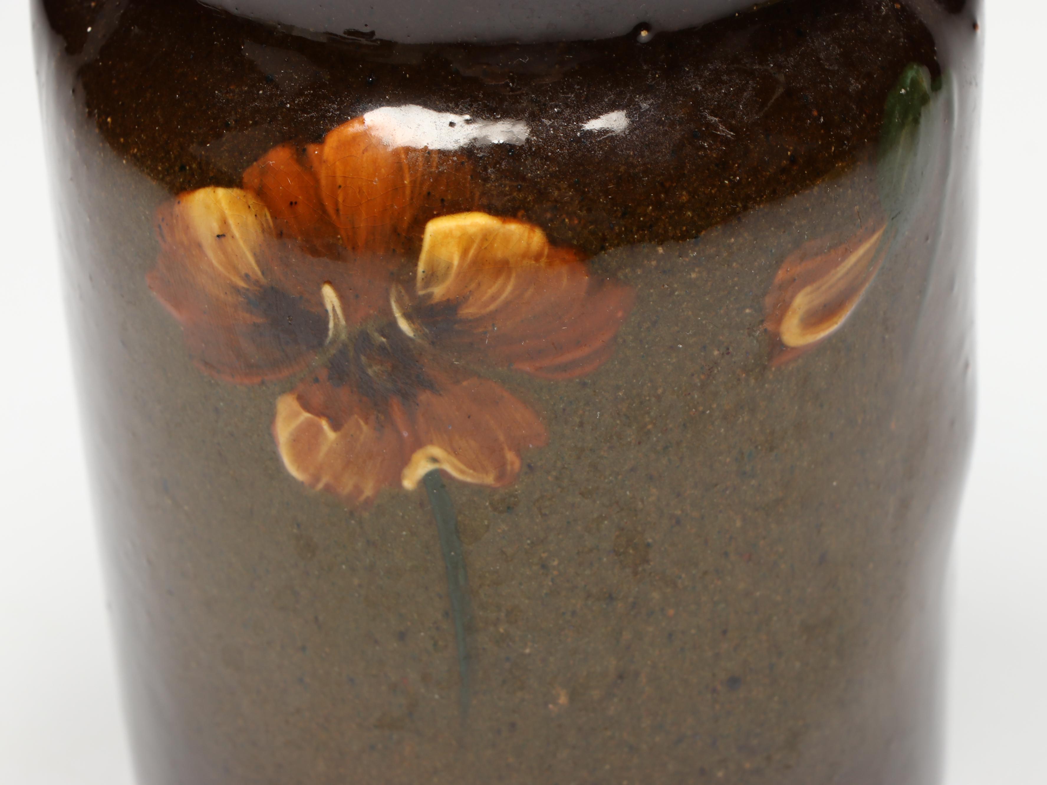 McCoy Pottery Loy-Nel-Art Hand-Painted Pansy Vase, Early 20th C.