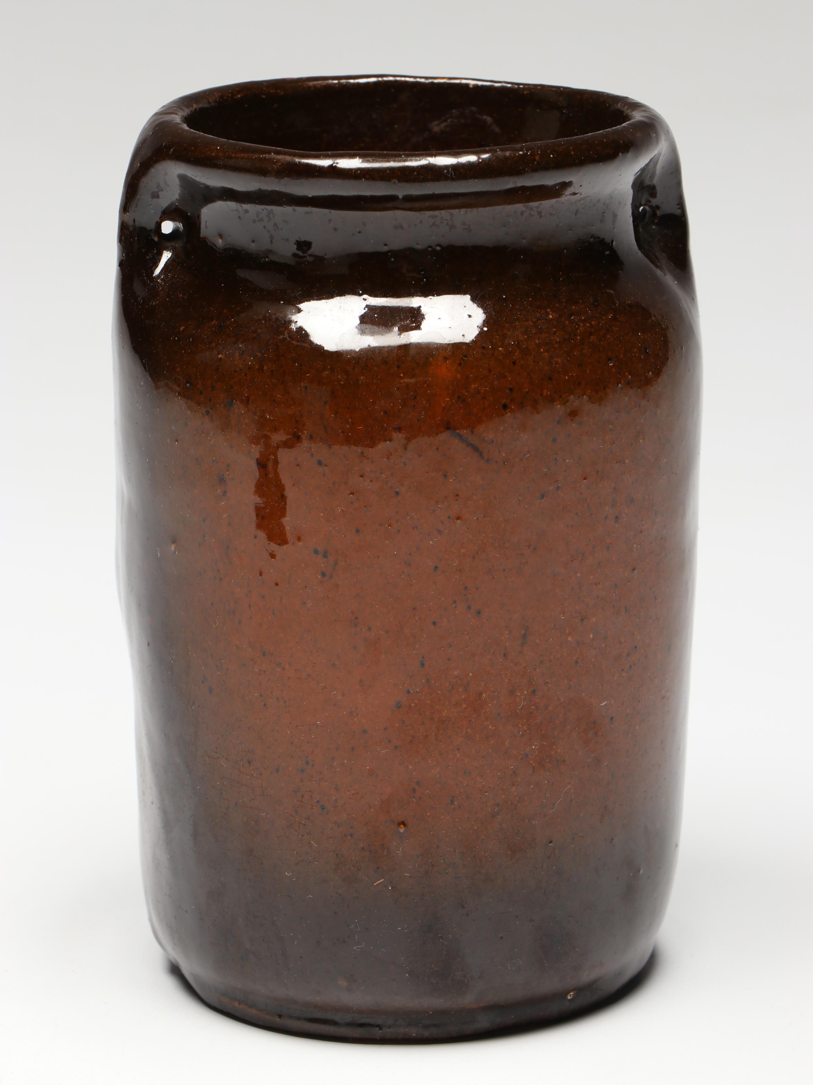 McCoy Pottery Loy-Nel-Art Hand-Painted Pansy Vase, Early 20th C.