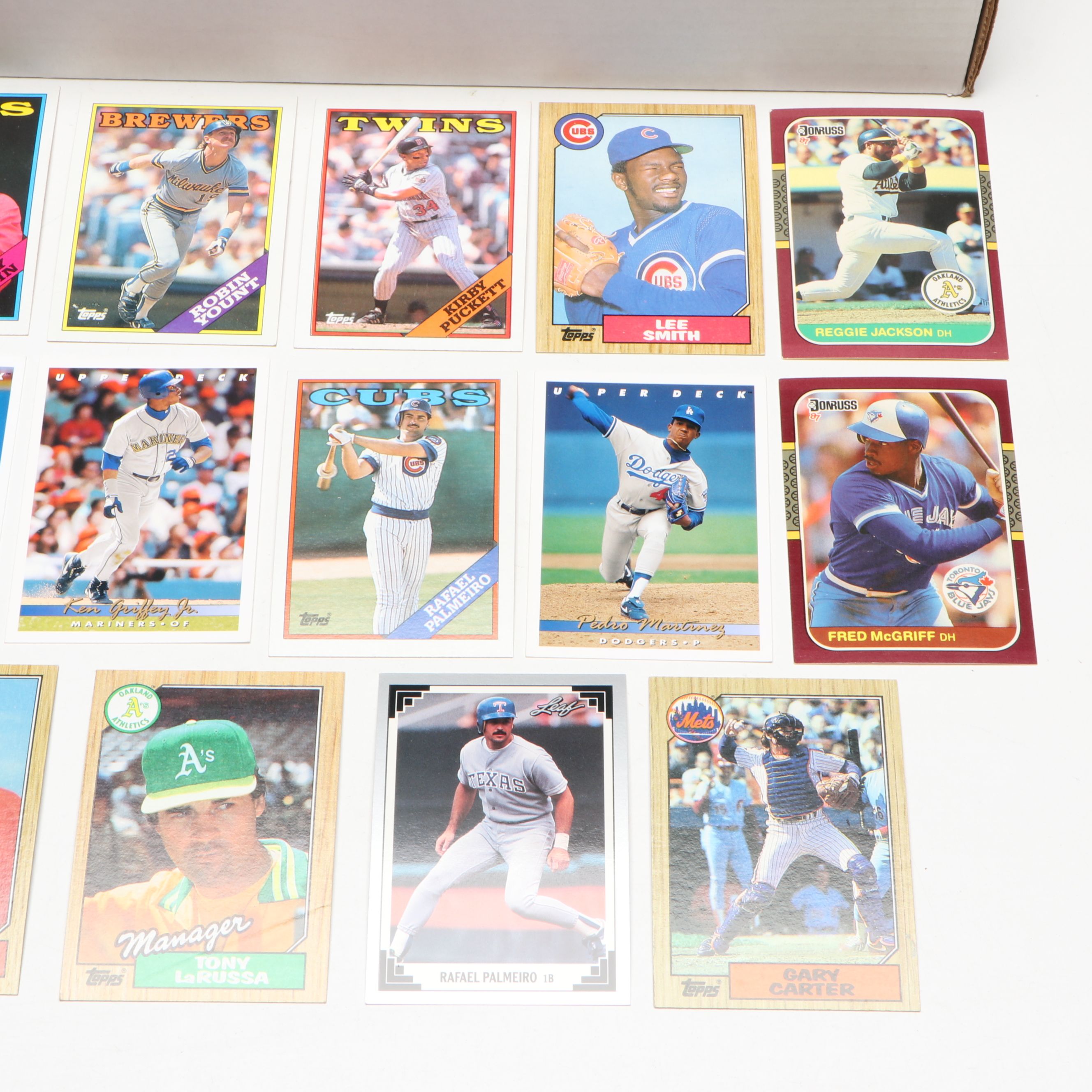 Five Different Baseball Card Year Sets, Topps, Donruss, and More, 80s and 90s