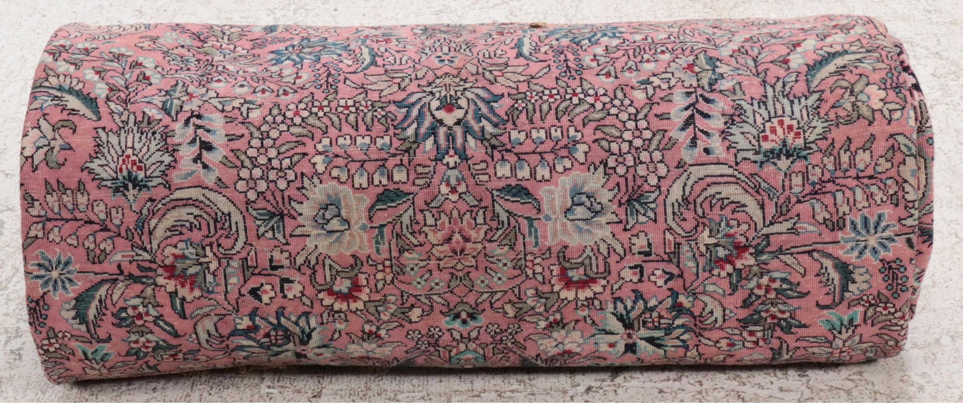 10' x 14'2 Hand-Knotted Persian Kerman Silk Blend Room Sized Rug