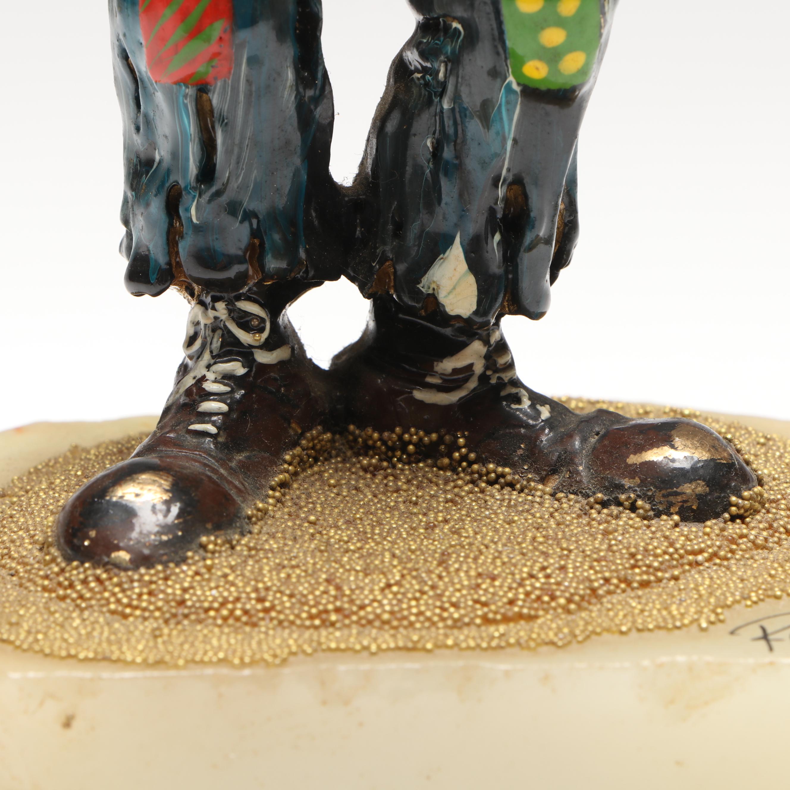 Ron Lee Signed Metal Clown Sculpture, 1986