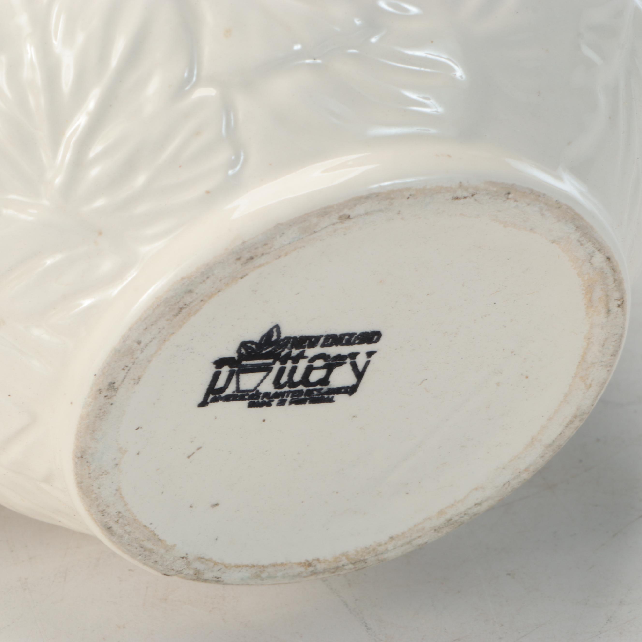 Colorful Scalloped and Other Ceramic Planters