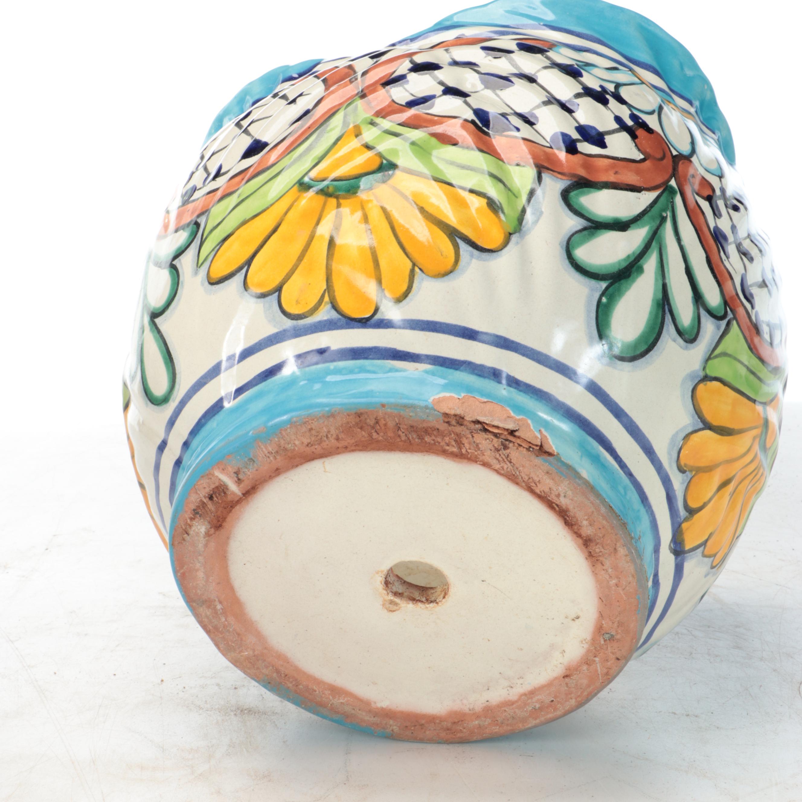 Colorful Scalloped and Other Ceramic Planters