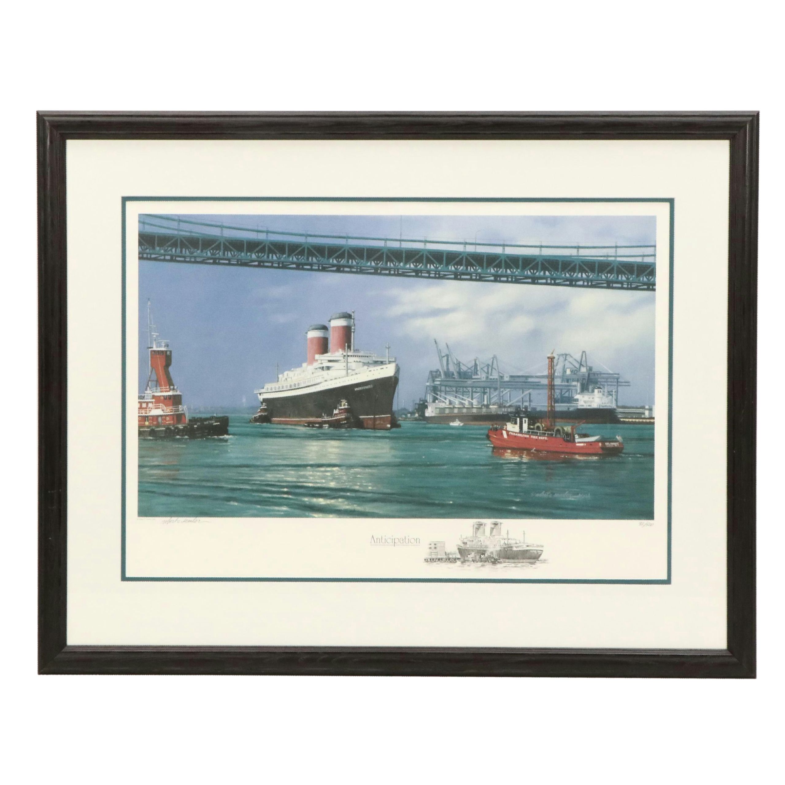 Robert C. Semler Offset Lithograph With Graphite Remarque "Anticipation," 1996