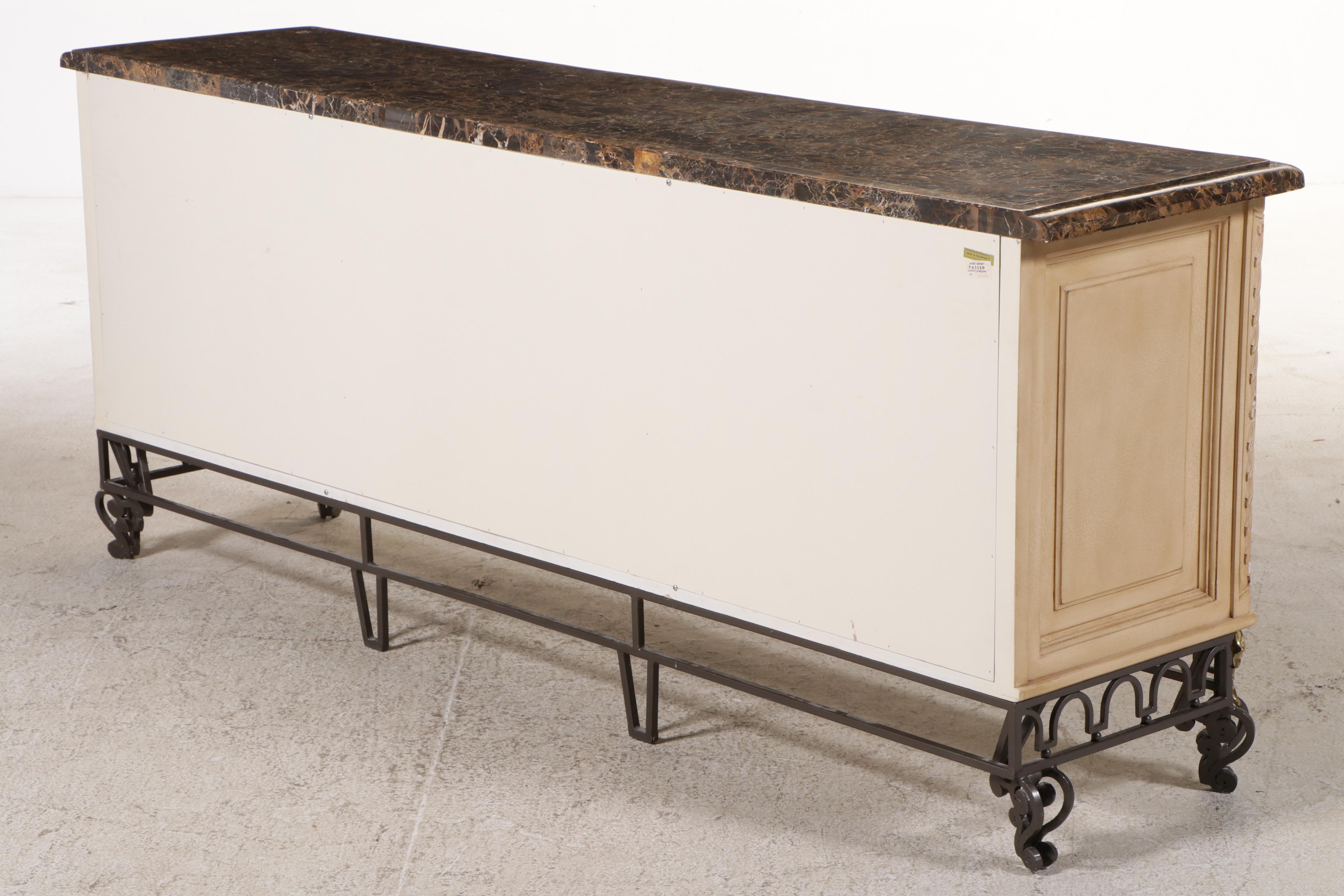 Painted Sideboard with Tessellated Marble Top