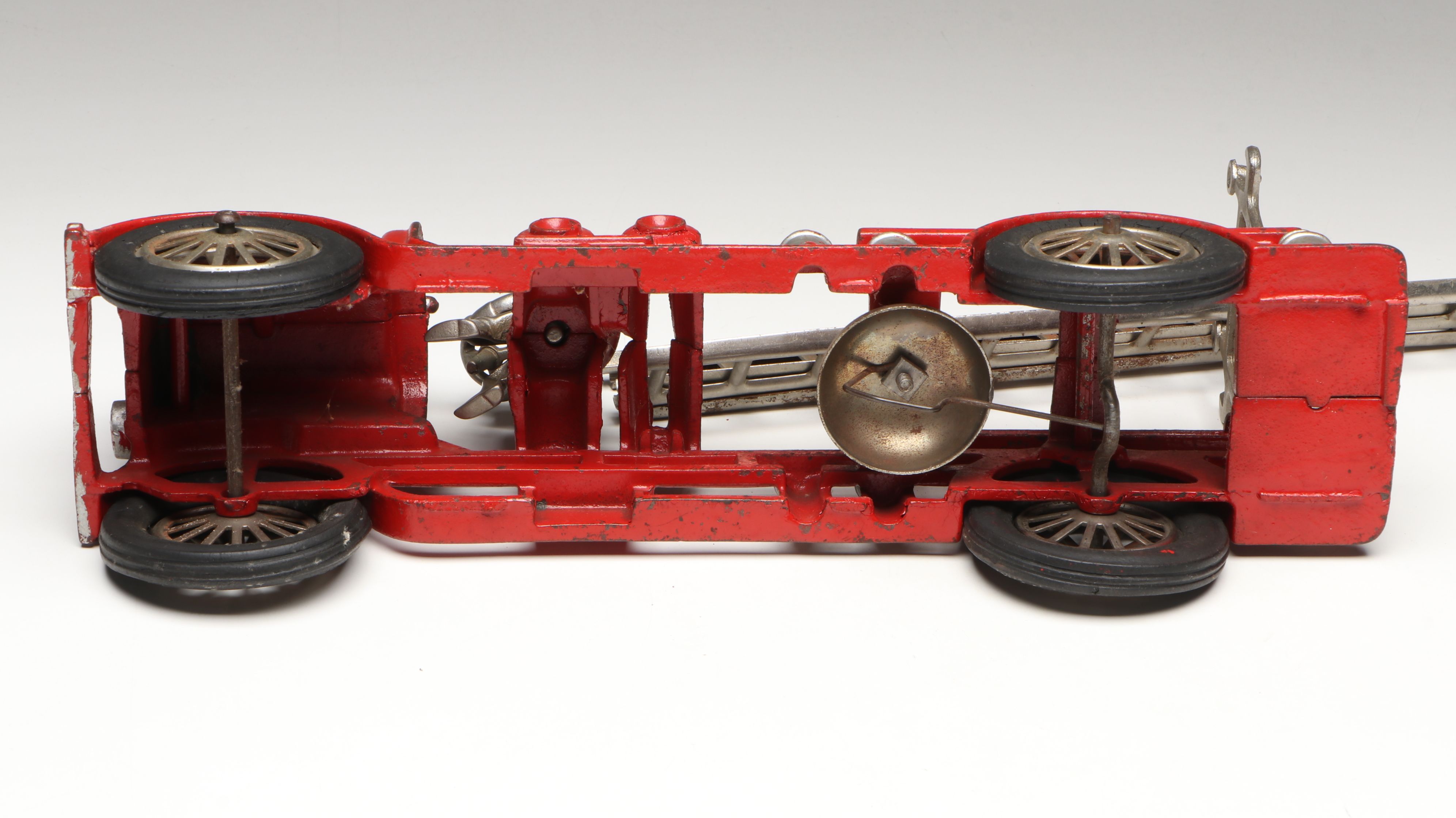 Hubley Cold-Painted Cast Iron Fire Ladder Truck, Early 20th Century