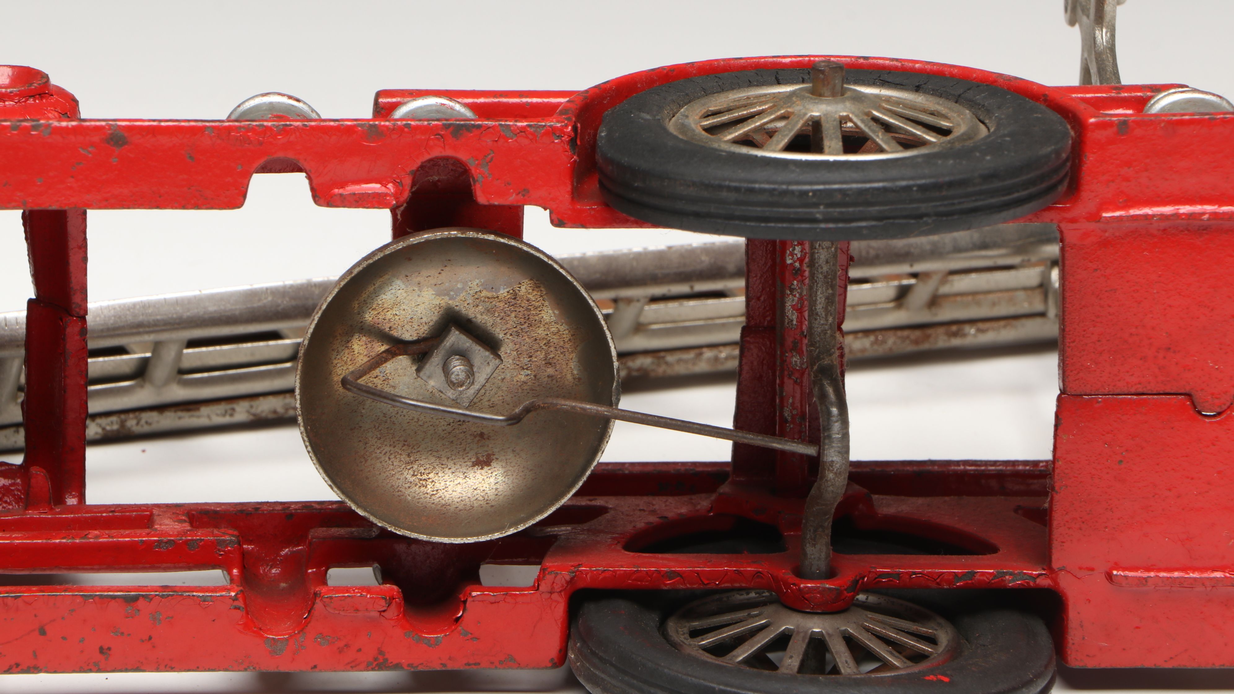 Hubley Cold-Painted Cast Iron Fire Ladder Truck, Early 20th Century