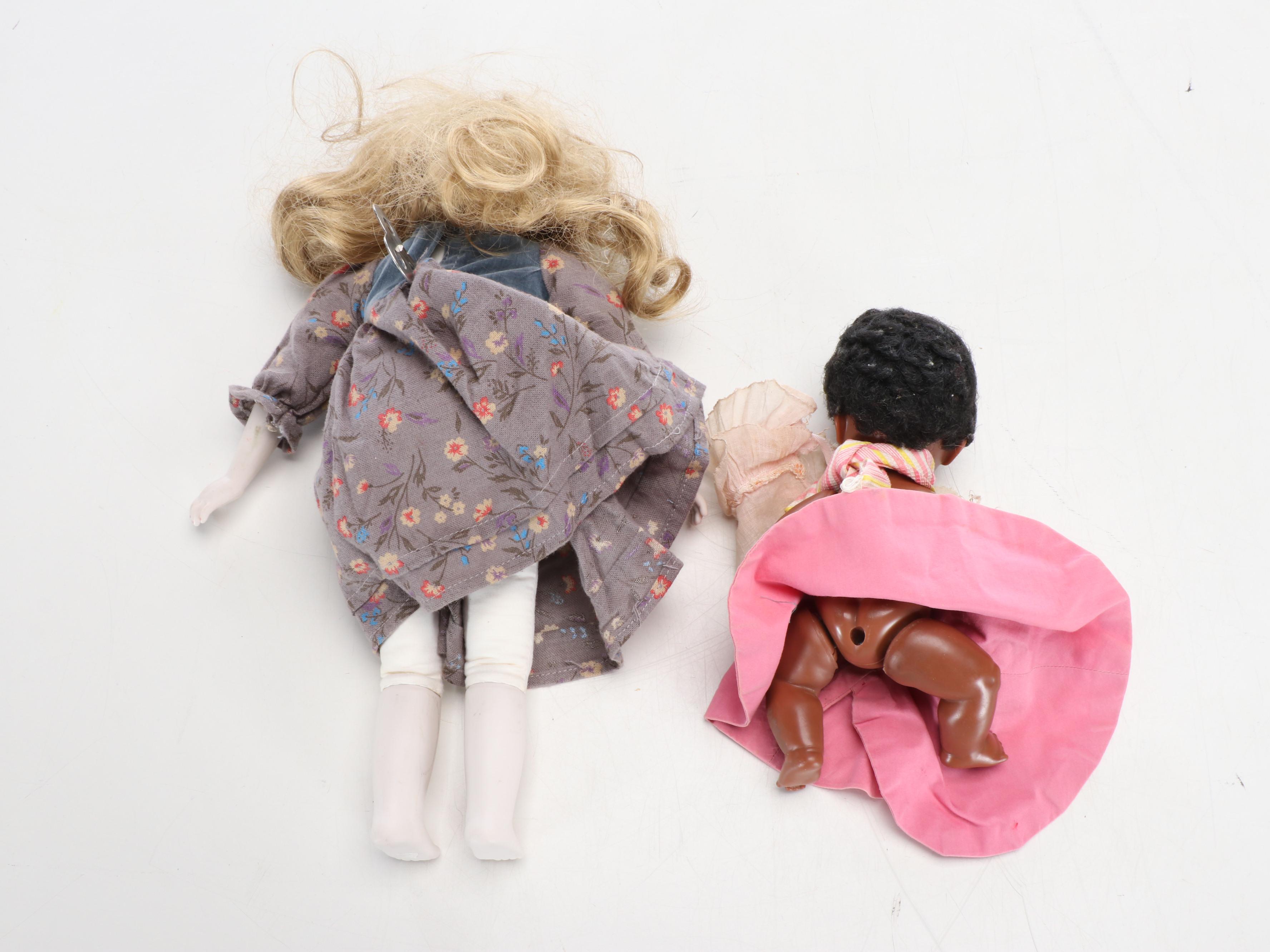 Children's Miniature Toy Kitchen Appliances and Dolls in Carriage