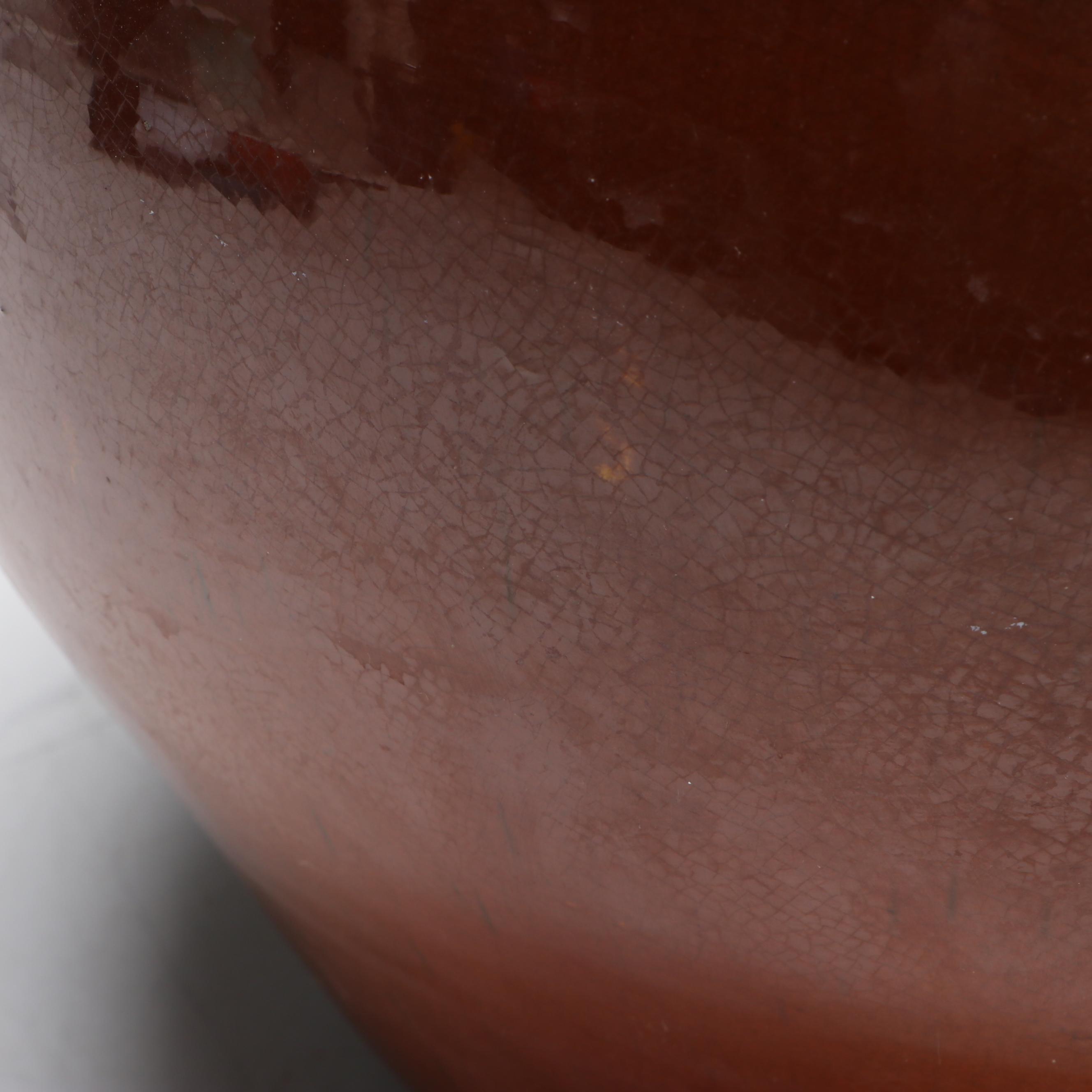 Albert Radford "Ruko" Hand-Painted Art Pottery Ruffled Edge Jardinière