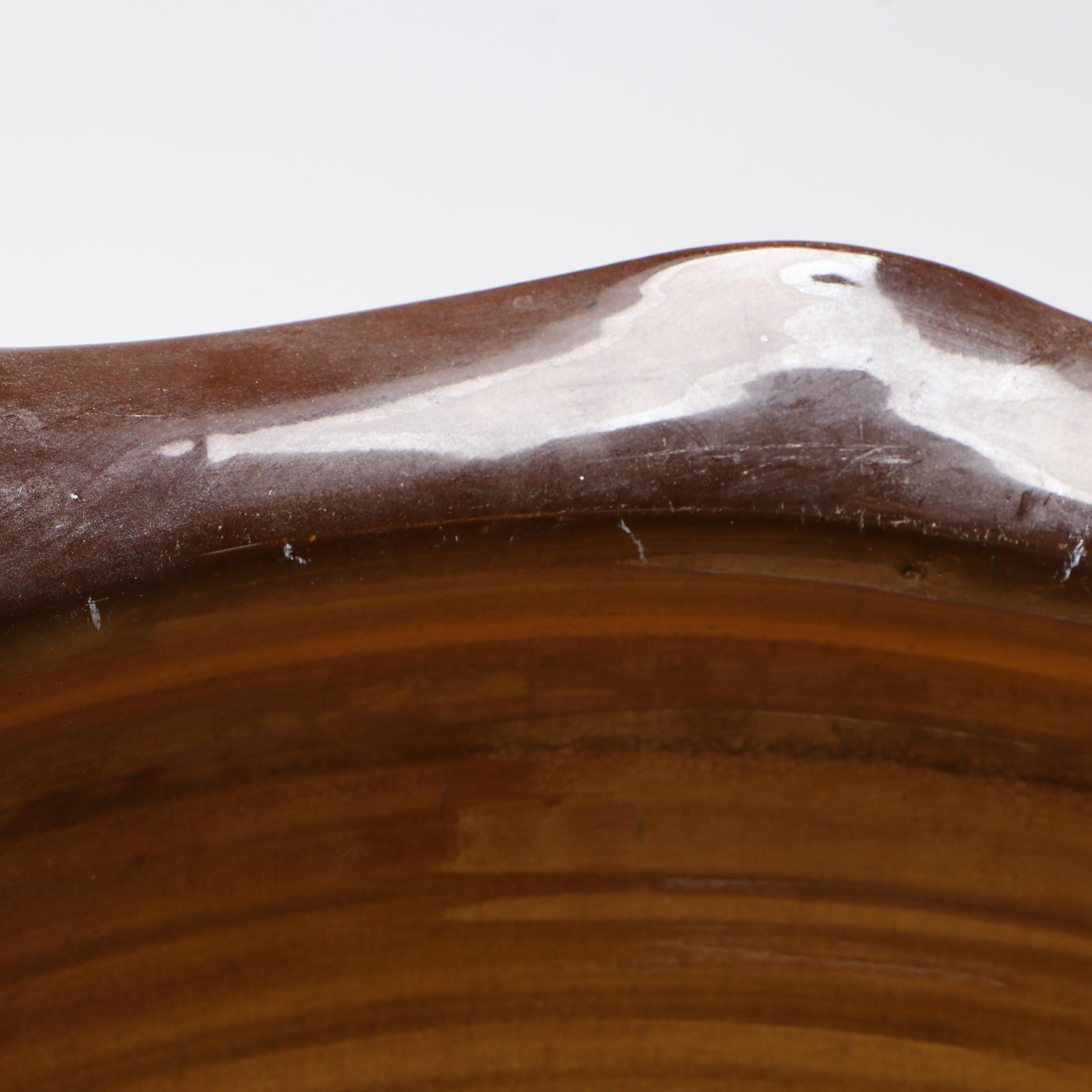 Albert Radford "Ruko" Hand-Painted Art Pottery Ruffled Edge Jardinière