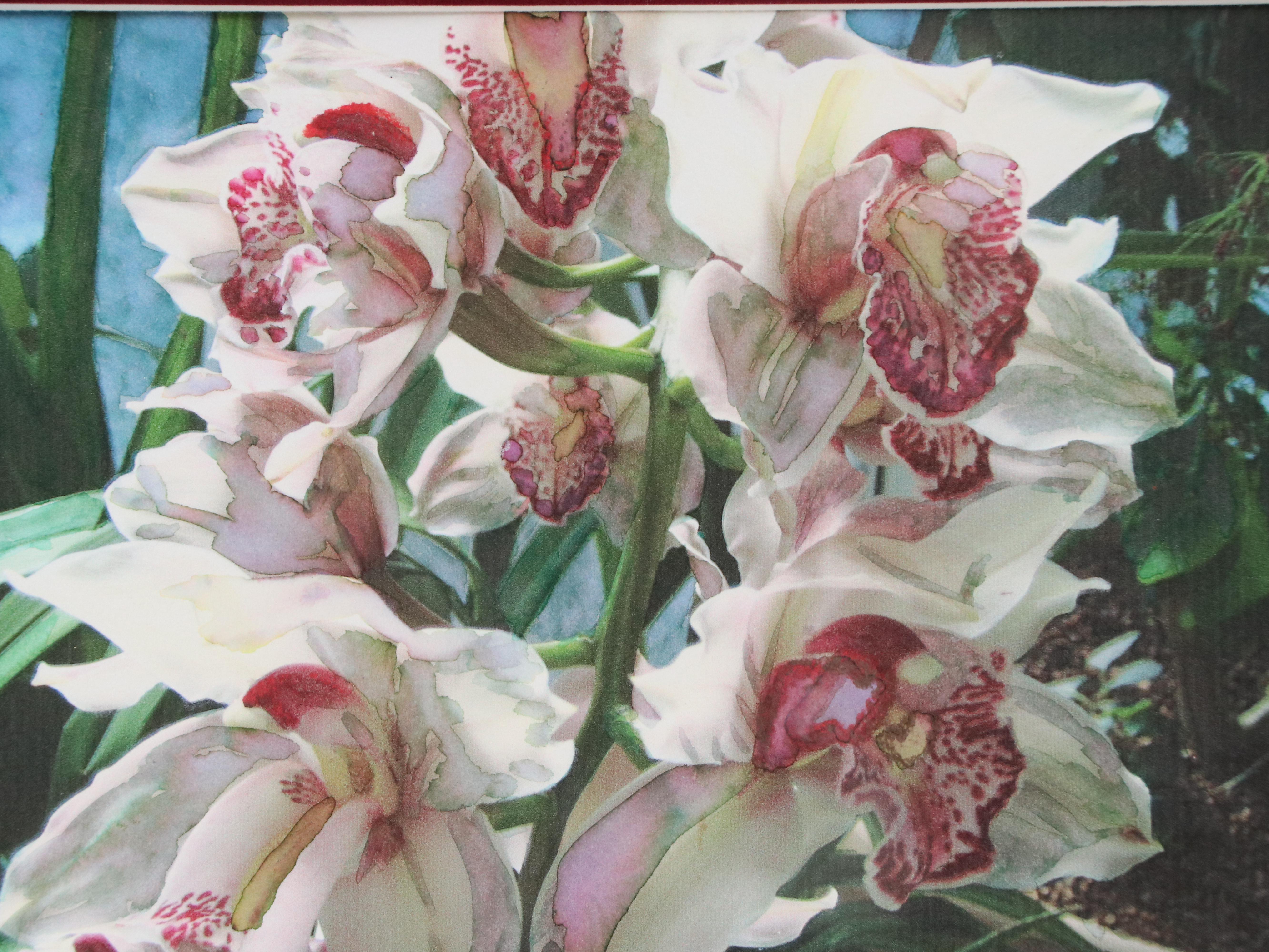 Floral Giclée of Cymbidium Orchids, 21st Century