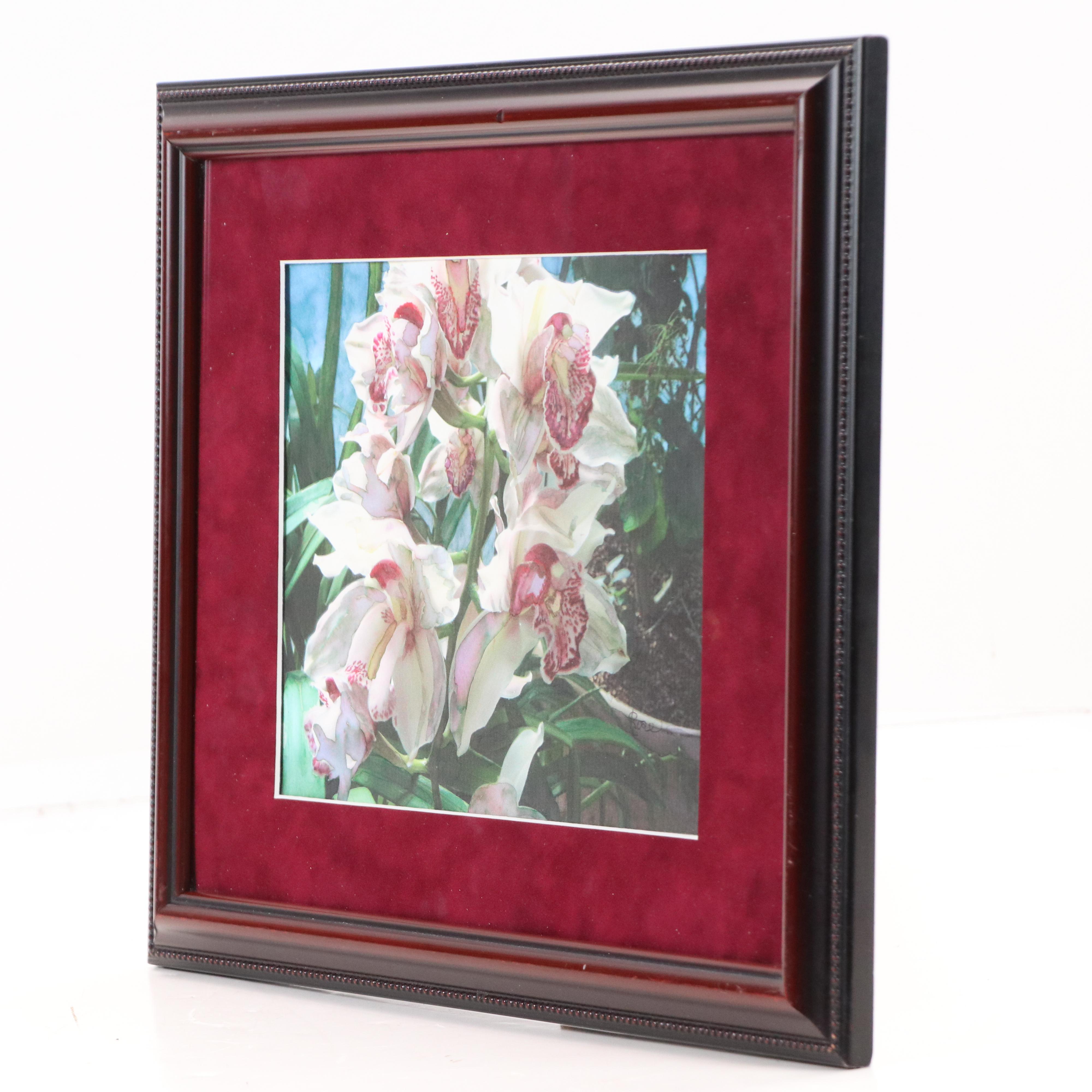 Floral Giclée of Cymbidium Orchids, 21st Century