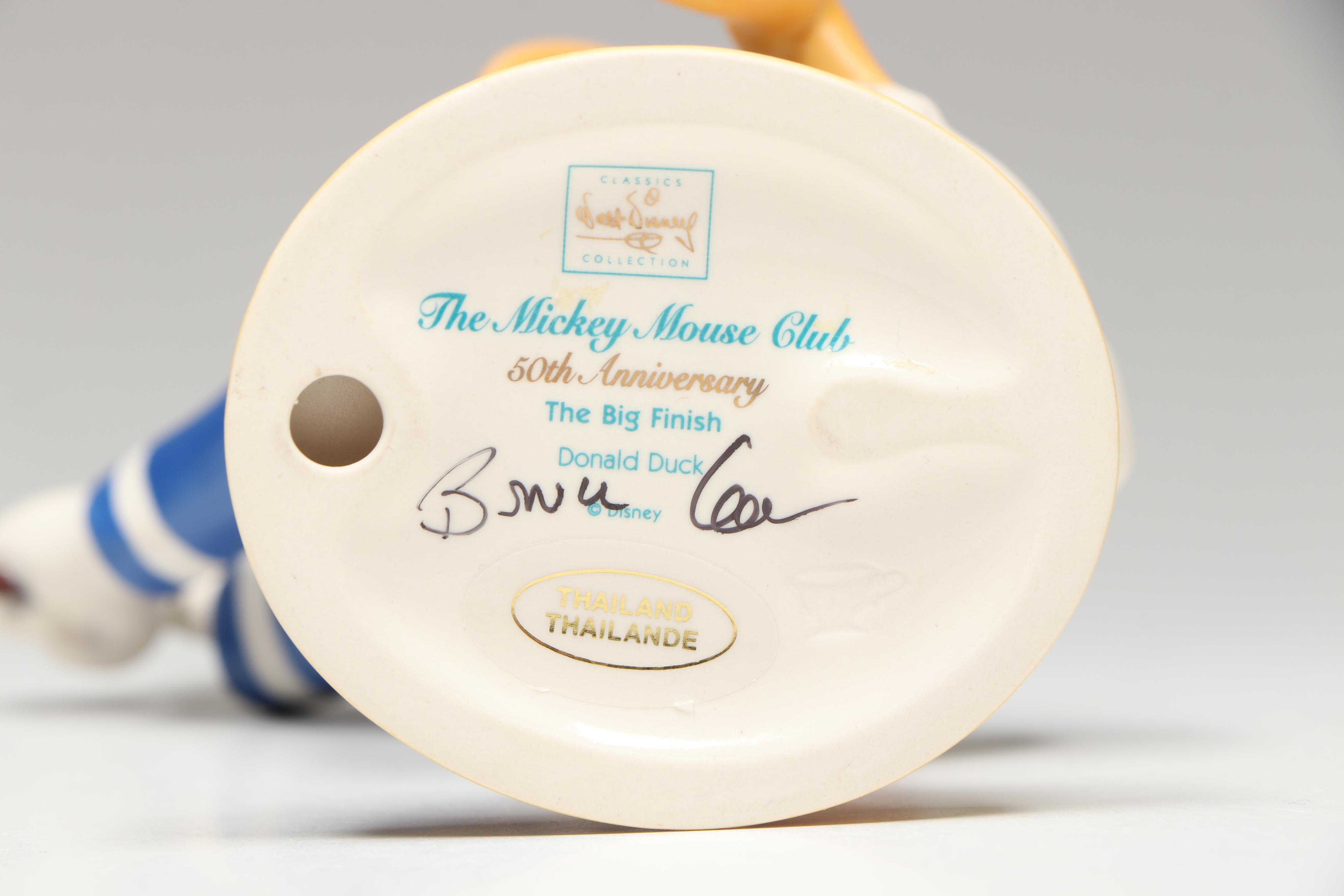 Disney Mickey Mouse Club "The Big Finish" Signed 50th Anniversary Figurine, 2005