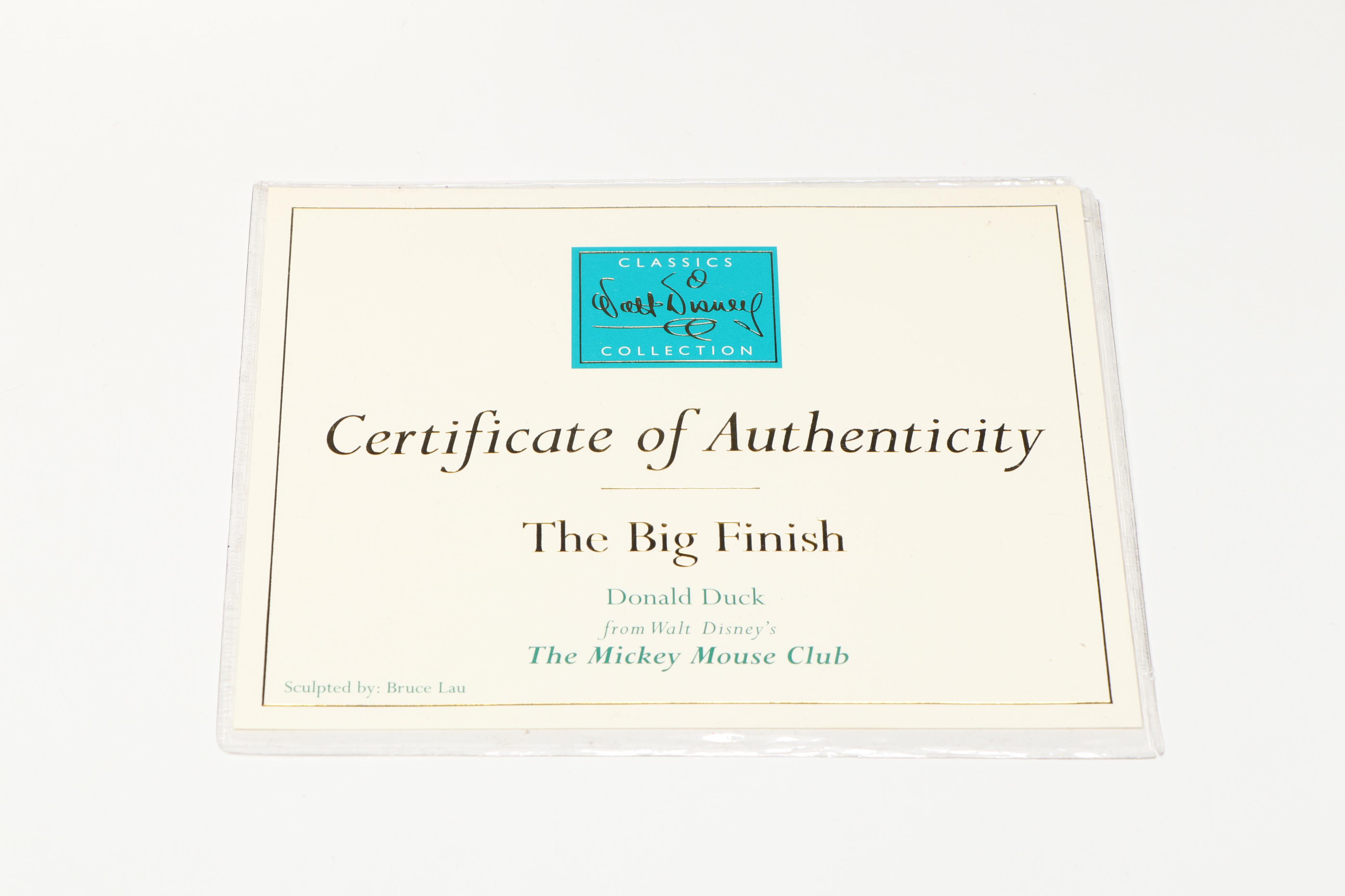 Disney Mickey Mouse Club "The Big Finish" Signed 50th Anniversary Figurine, 2005