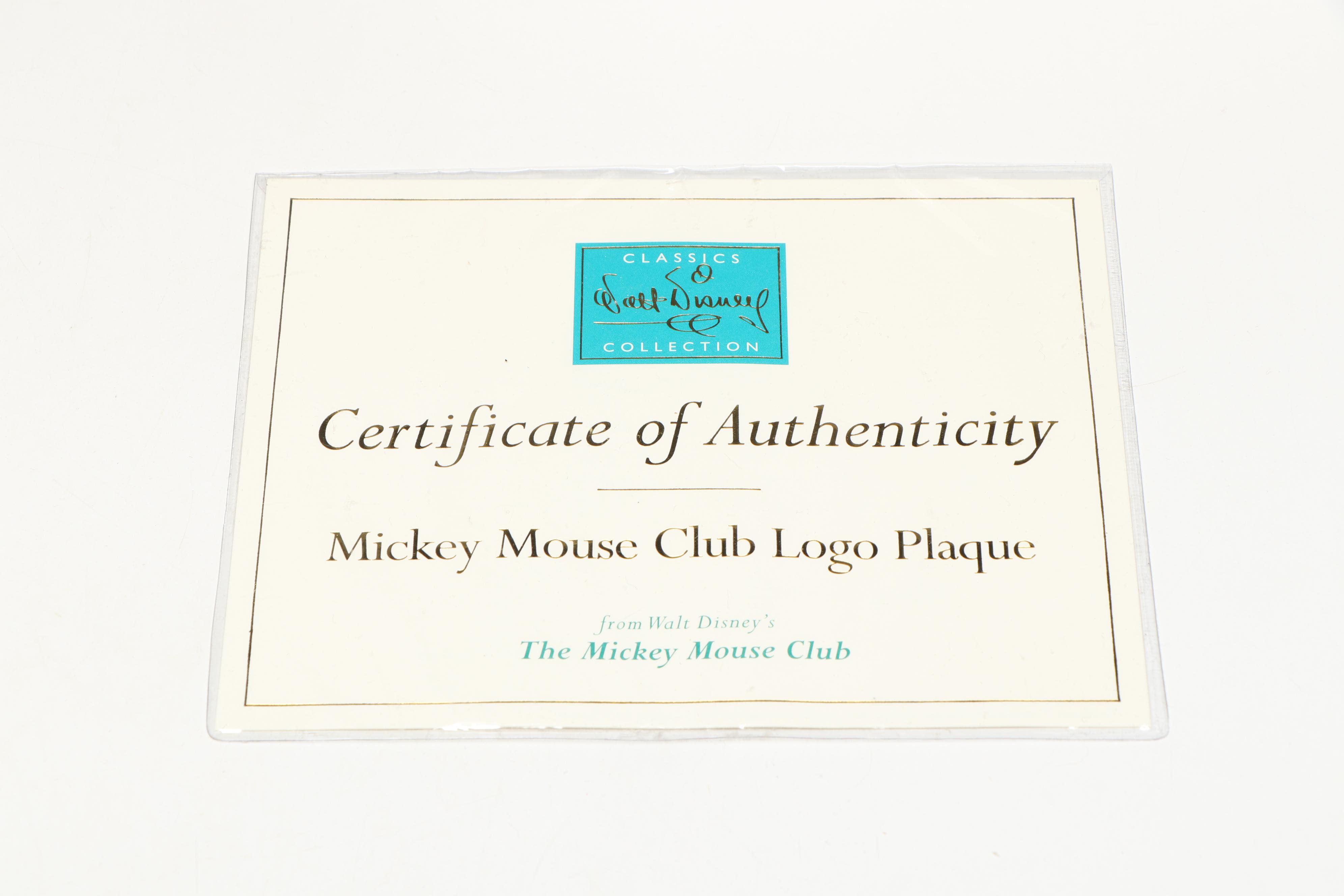 Disney Mickey Mouse Club "The Big Finish" Signed 50th Anniversary Figurine, 2005