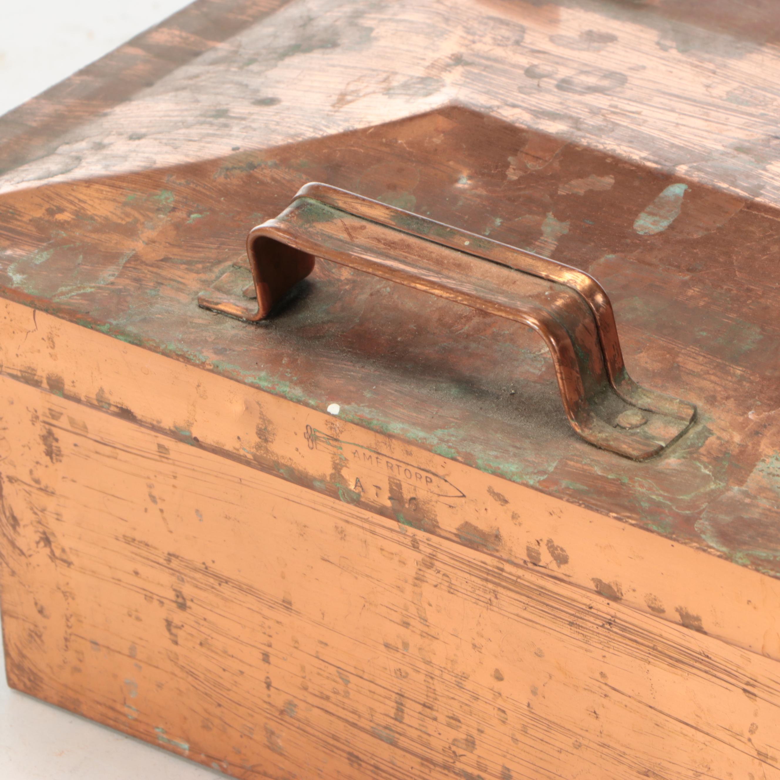 Amertorp Torpedo Component Copper Box, Early 20th Century