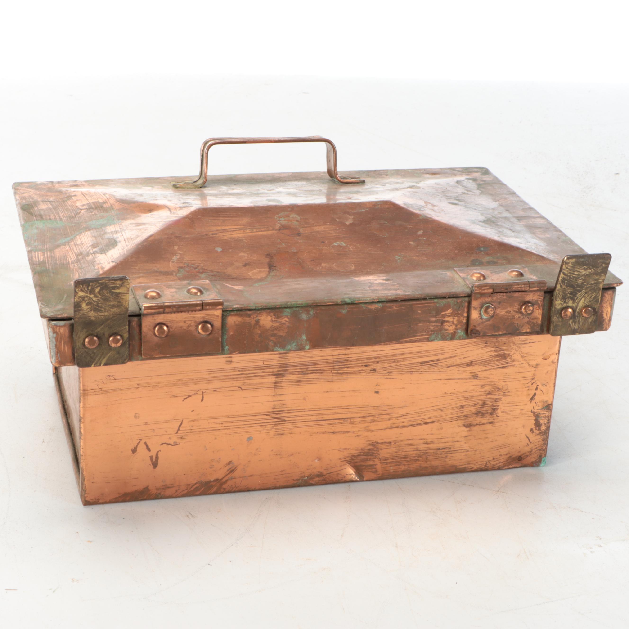 Amertorp Torpedo Component Copper Box, Early 20th Century