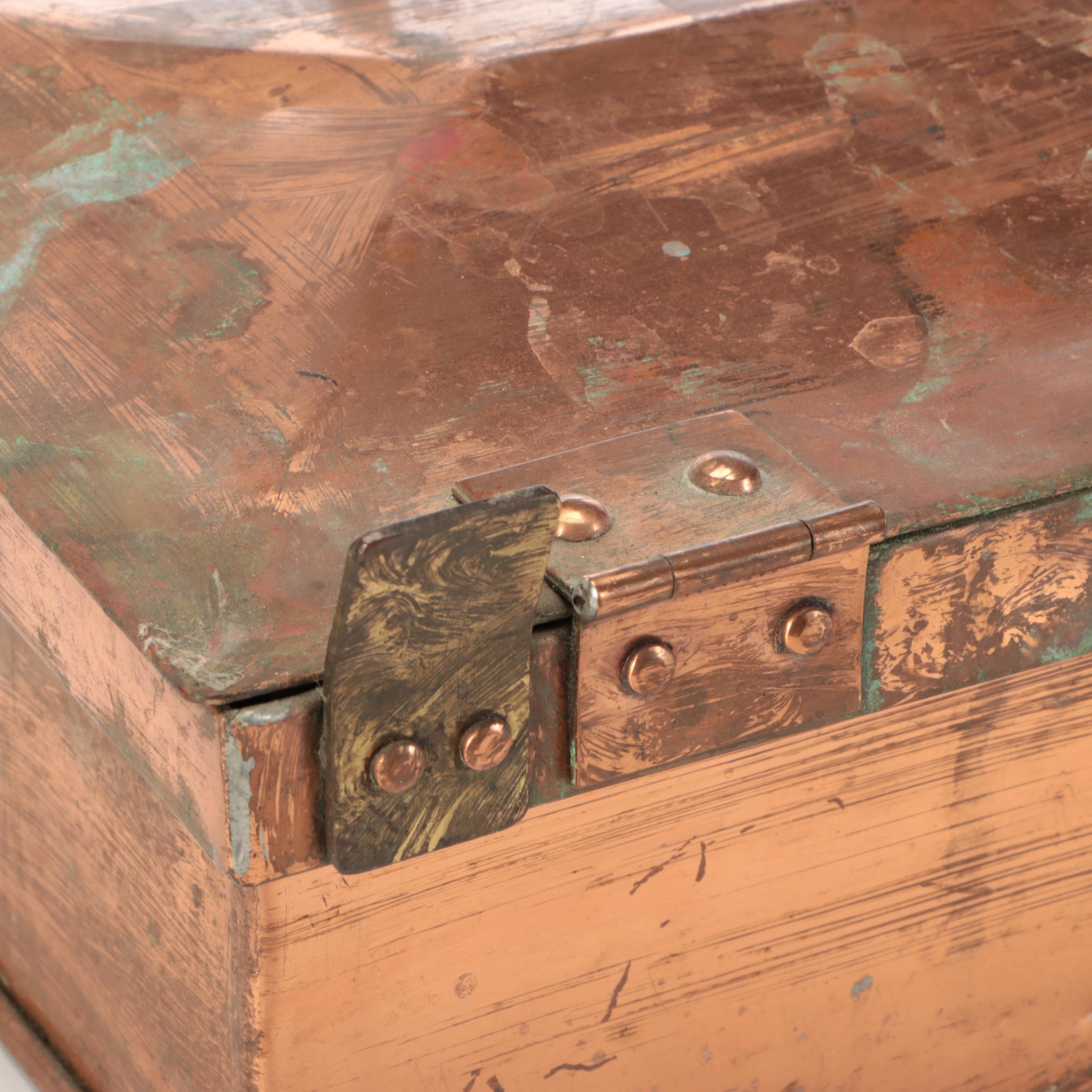 Amertorp Torpedo Component Copper Box, Early 20th Century